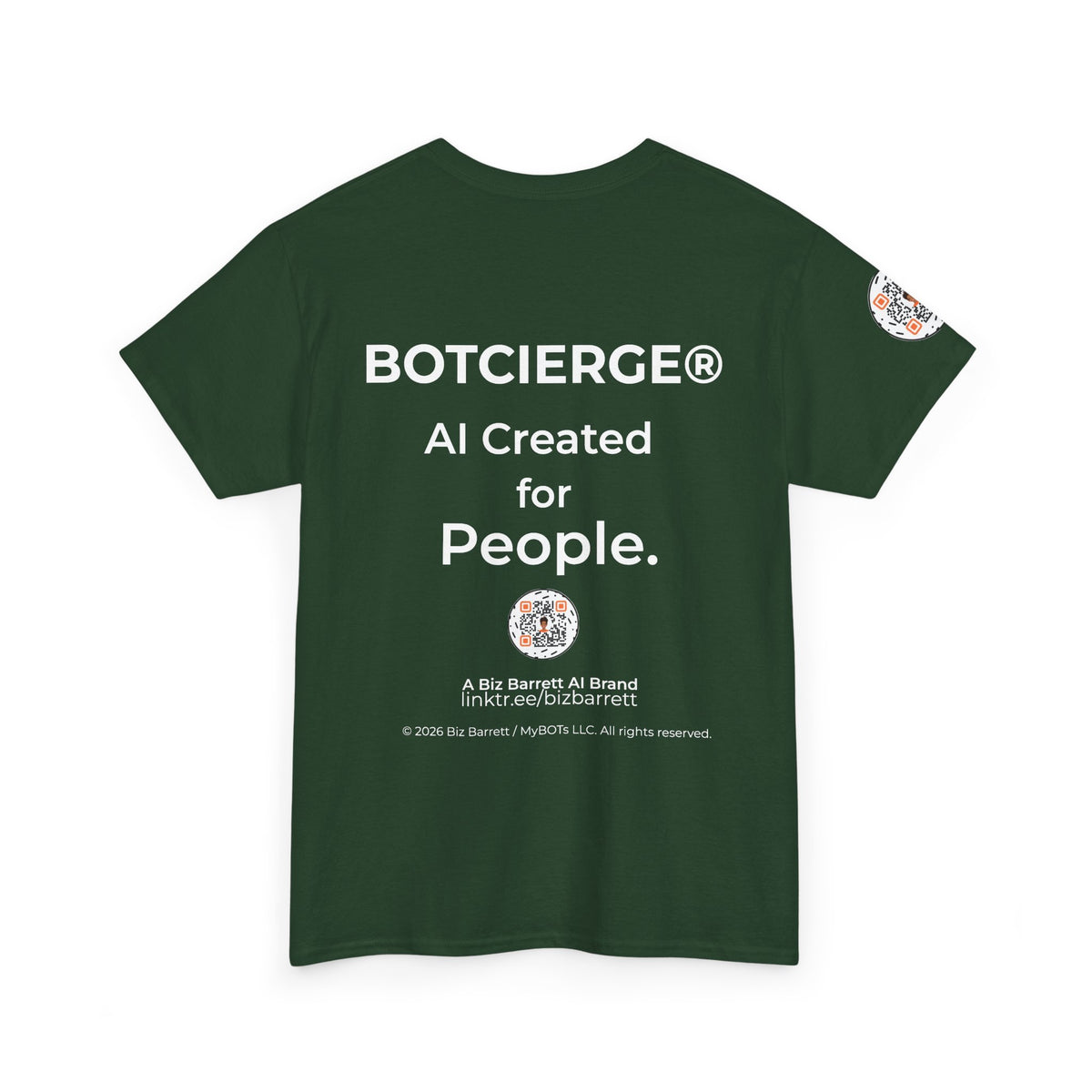 Unisex Security BOT Heavy Cotton Tee (Dark Edition with White Print)