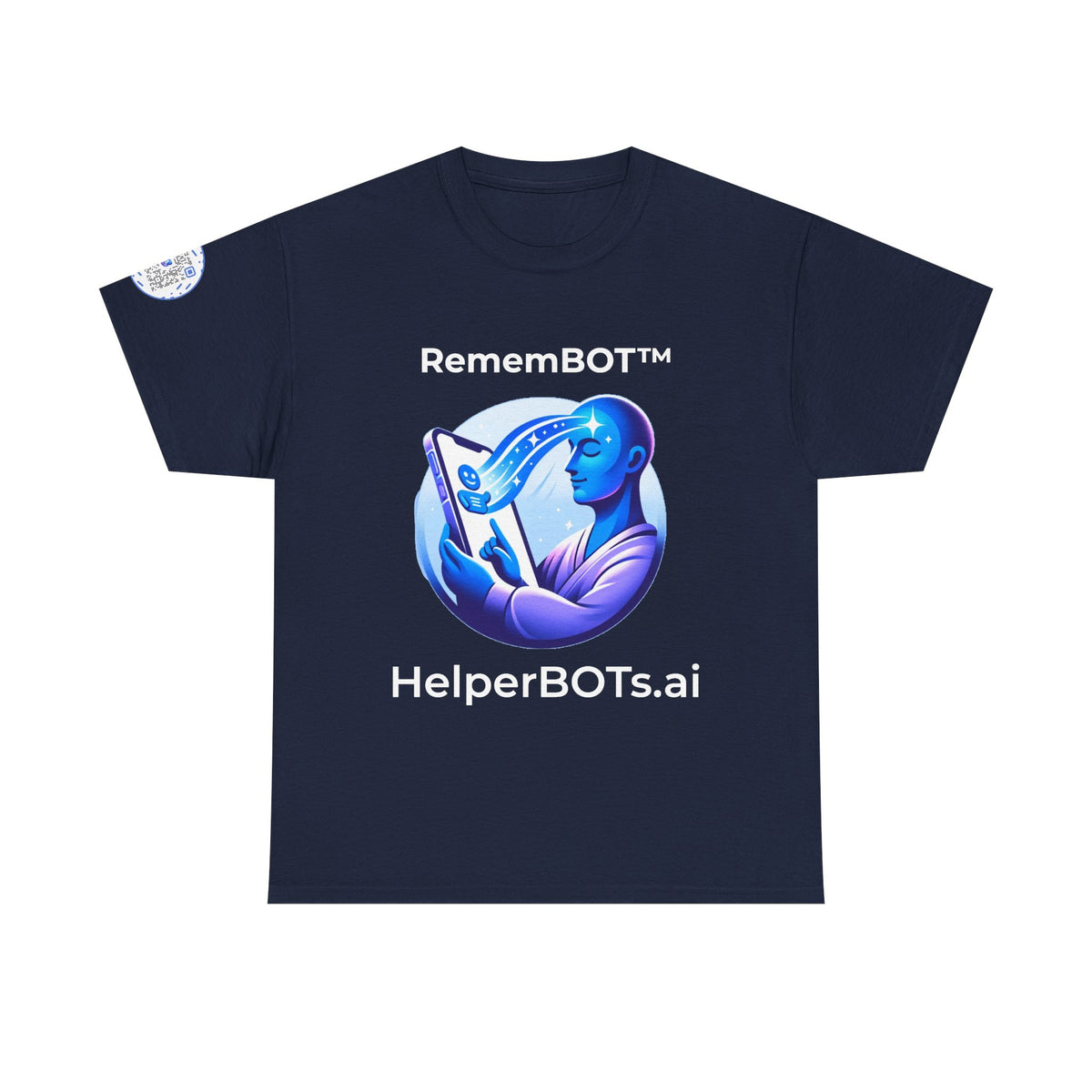 Unisex RememBOT™ Heavy Cotton Tee (Dark Edition with White Print)