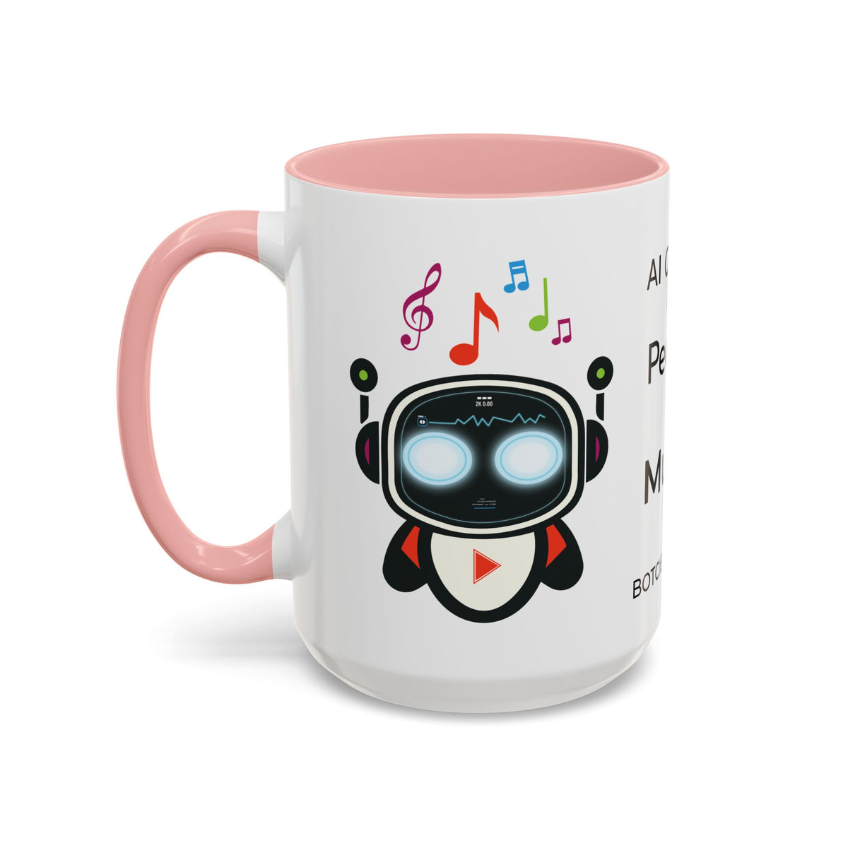 Music BOT Accent Coffee Mug (11, 15oz) (Light Edition with Black Print)
