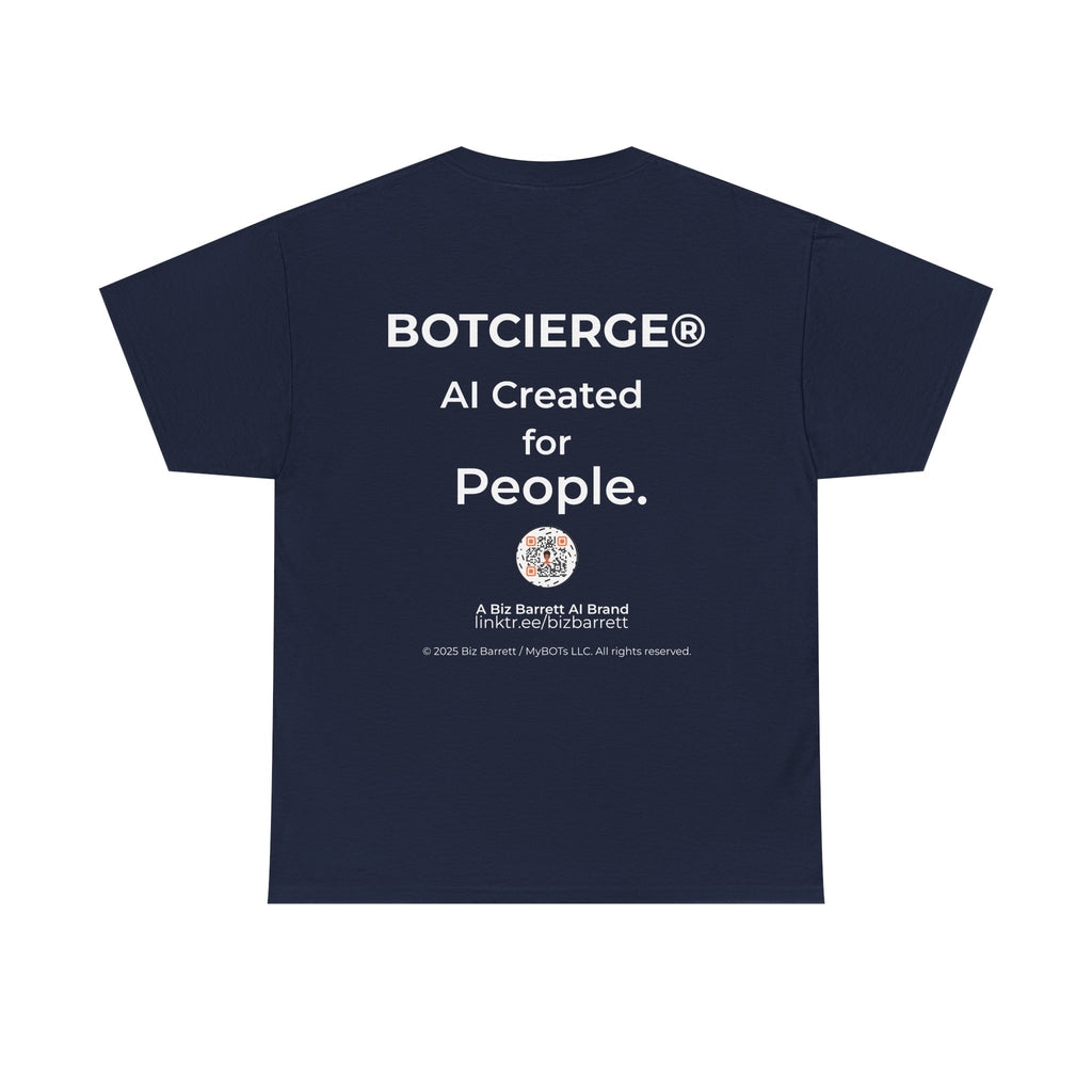Unisex Security BOT Heavy Cotton Tee (Dark Edition white text)