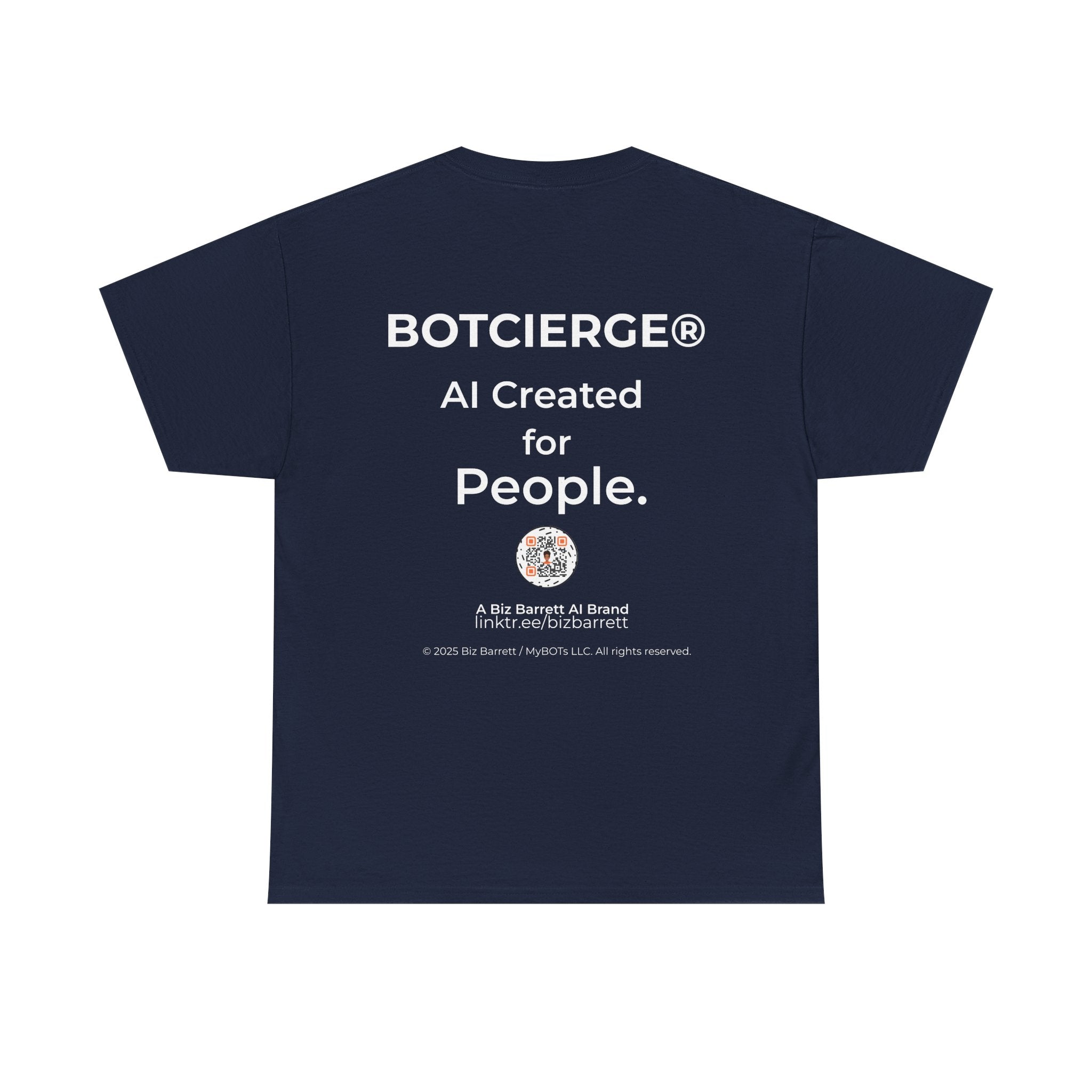 Unisex Security BOT Heavy Cotton Tee (Dark Edition white text)