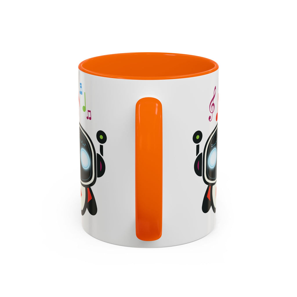 Music BOT Accent Coffee Mug (11, 15oz) (Light Edition with Black Print)