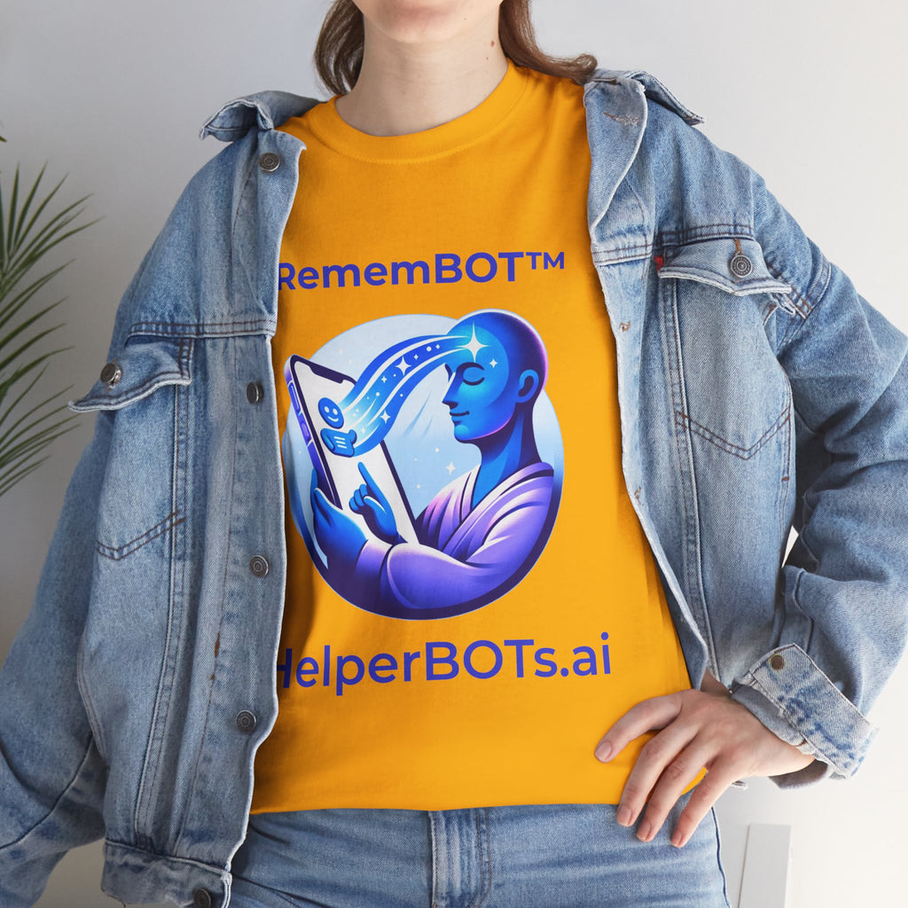 Unisex RememBOT™ Heavy Cotton Tee (Light Edition with Purple Print)