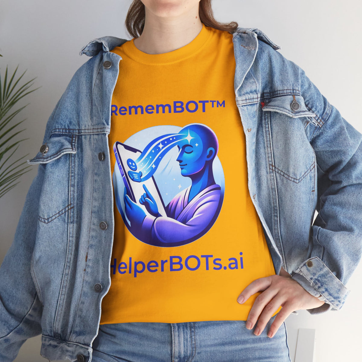 Unisex RememBOT™ Heavy Cotton Tee (Light Edition with Purple Print)