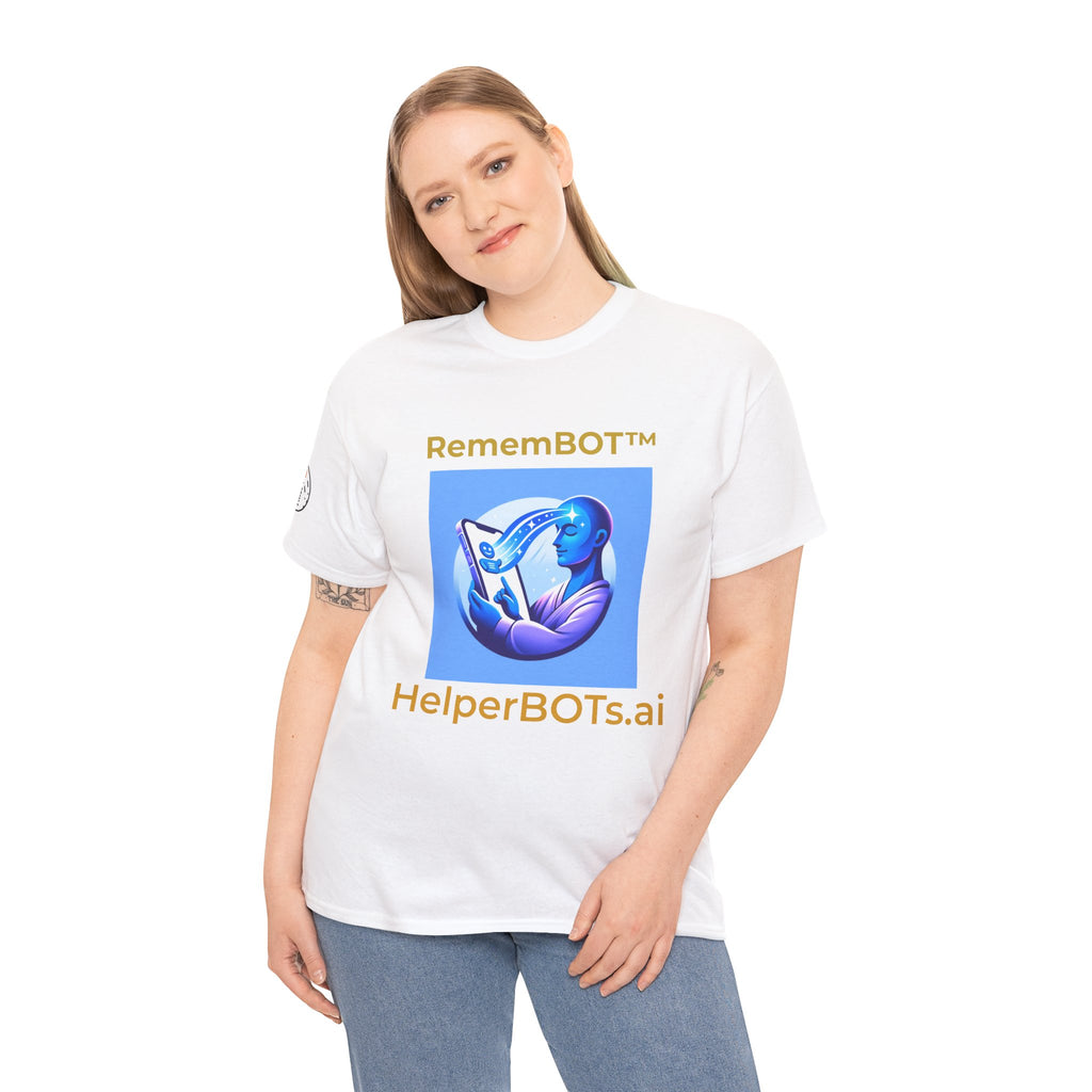 Unisex RememBOT™ Heavy Cotton Tee (Light Edition with Gold Lettering)