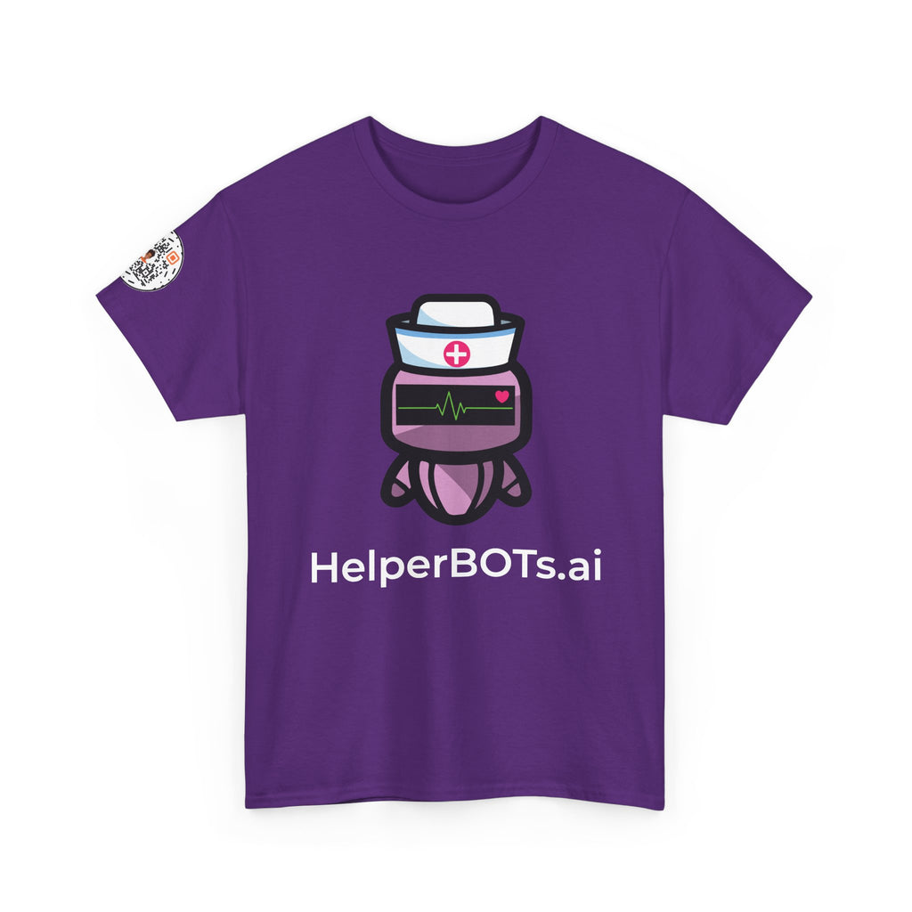 Unisex Healthcare BOT Heavy Cotton Tee (Dark Edition with White Print)