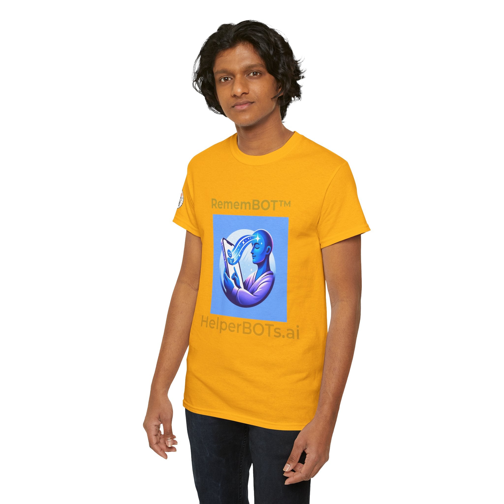 Unisex RememBOT™ Heavy Cotton Tee (Light Edition with Gold Lettering)