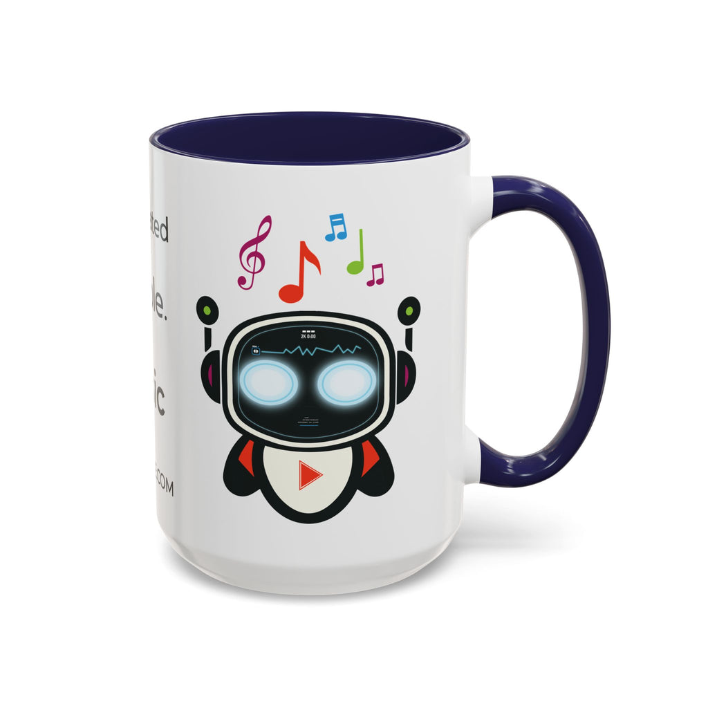Music BOT Accent Coffee Mug (11, 15oz) (Light Edition with Black Print)