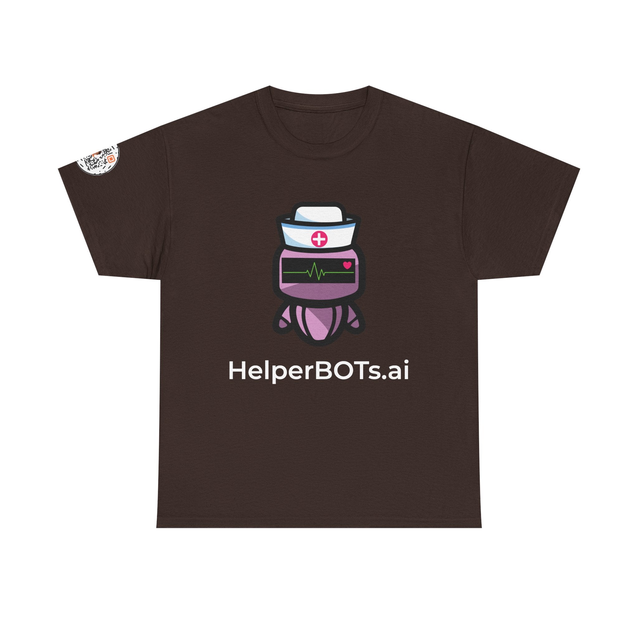 Unisex Healthcare BOT Heavy Cotton Tee (Dark Edition with White Print)