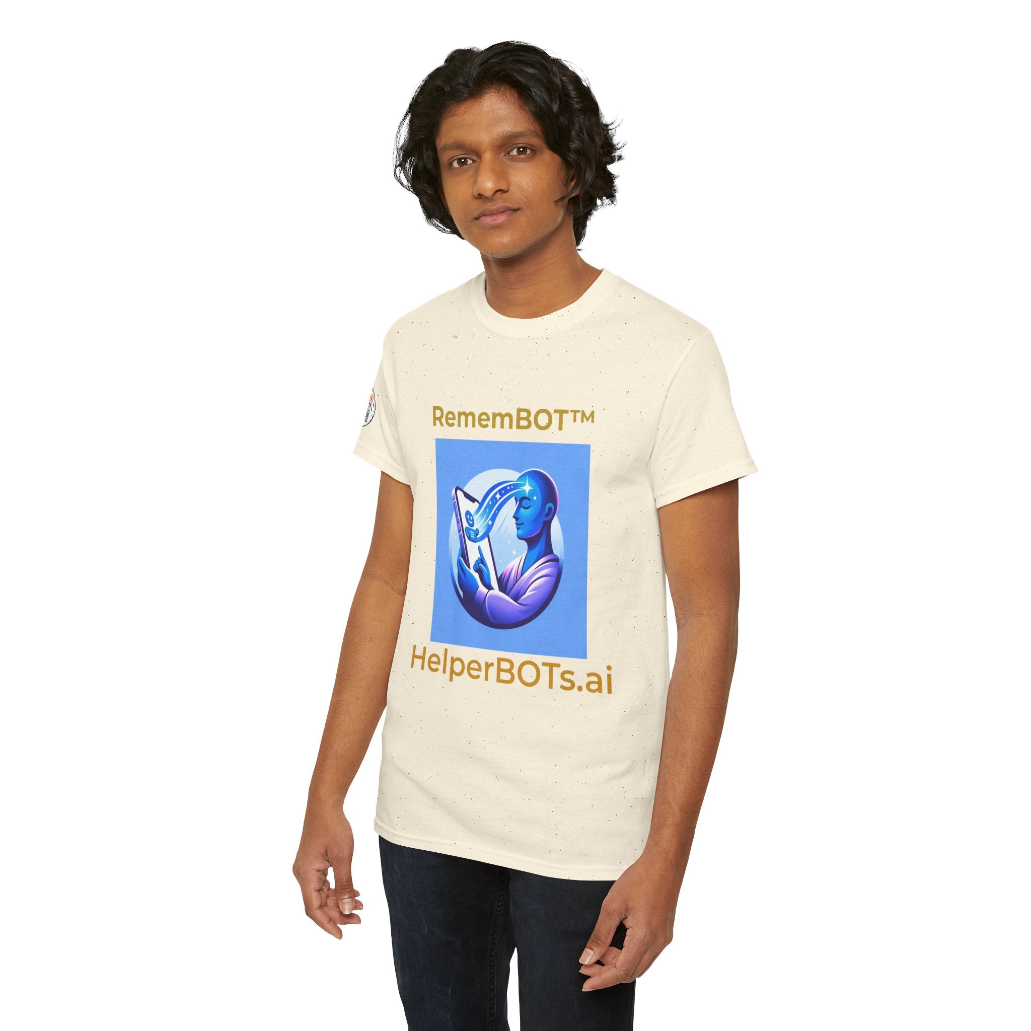 Unisex RememBOT™ Heavy Cotton Tee (Light Edition with Gold Lettering)