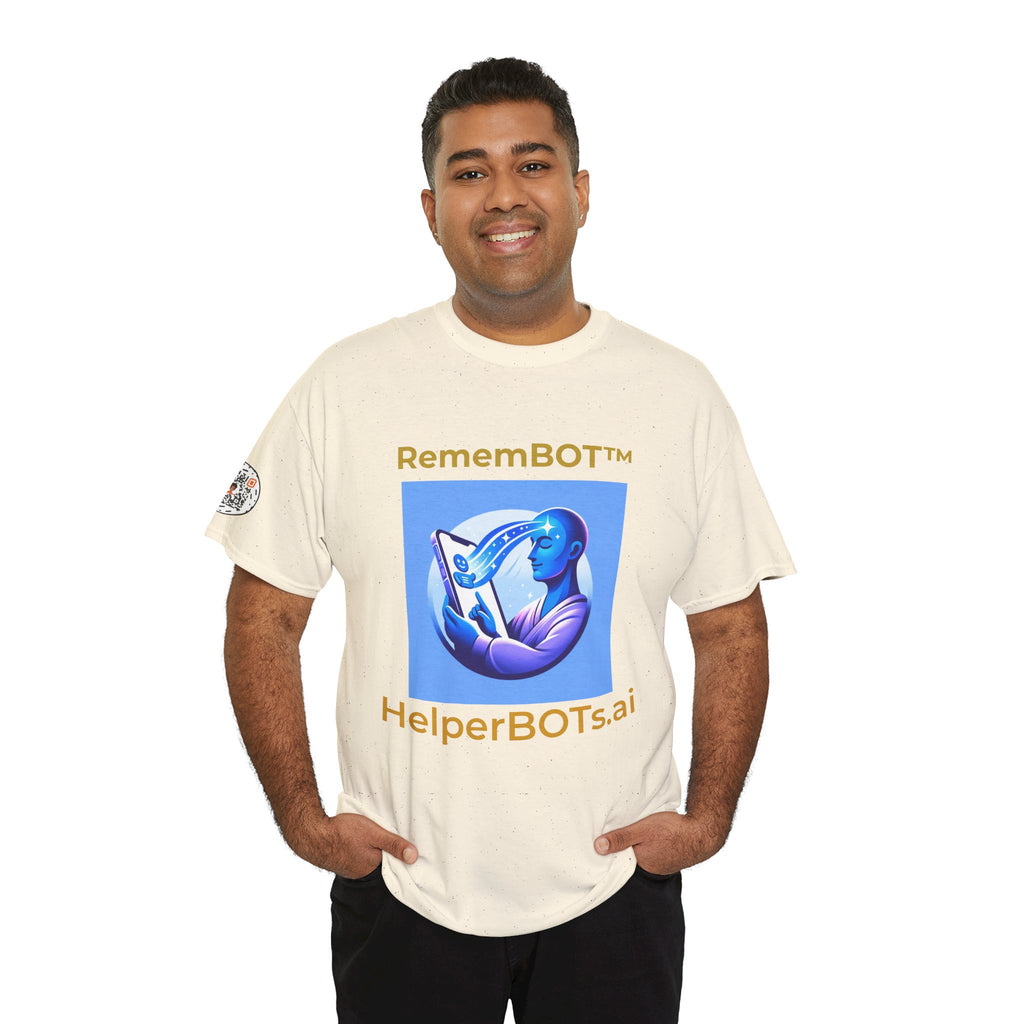 Unisex RememBOT™ Heavy Cotton Tee (Light Edition with Gold Lettering)