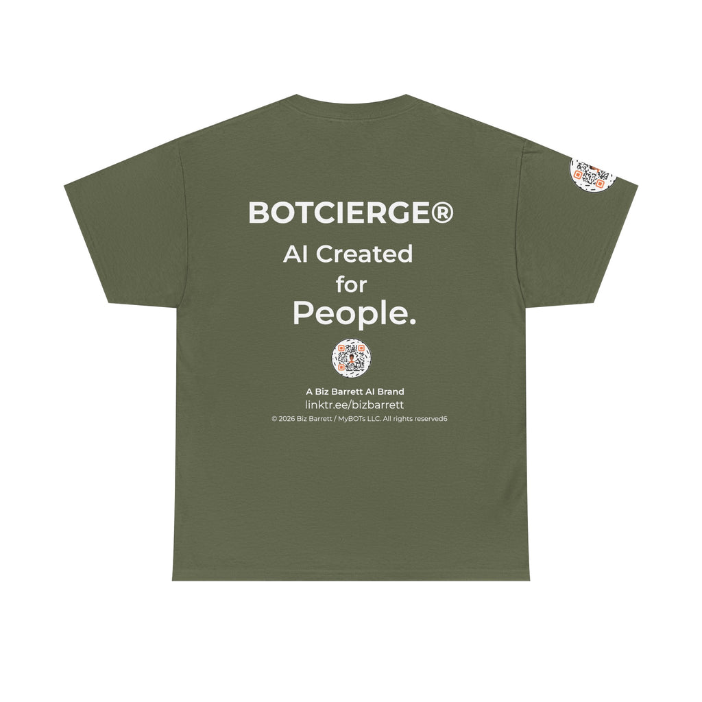 Unisex Healthcare BOT Heavy Cotton Tee (Dark Edition with White Print)
