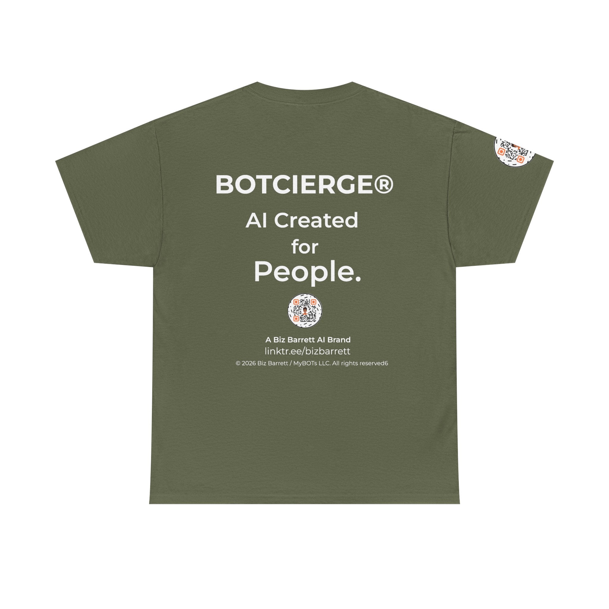 Unisex Healthcare BOT Heavy Cotton Tee (Dark Edition with White Print)