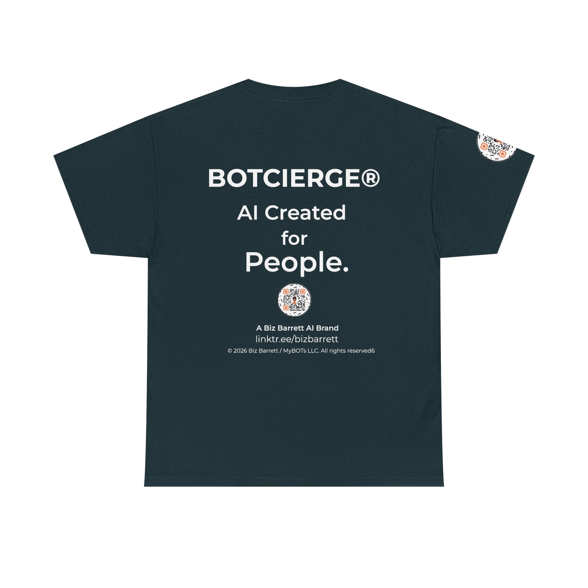 Unisex Healthcare BOT Heavy Cotton Tee (Dark Edition with White Print)