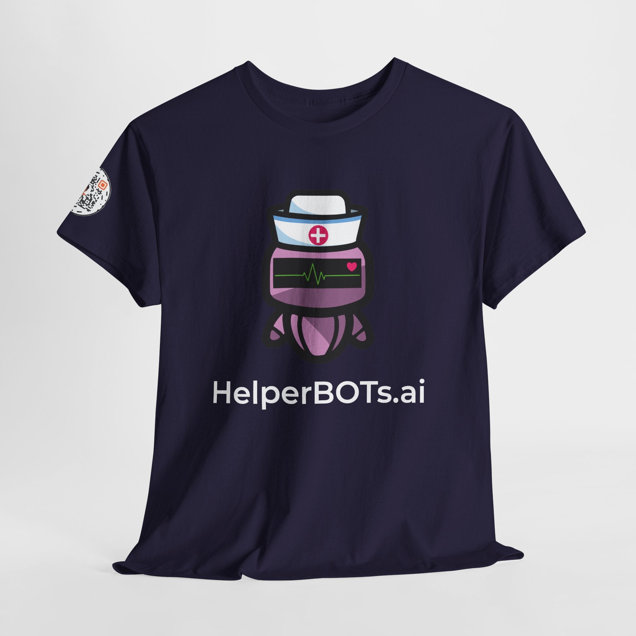 Unisex Healthcare BOT Heavy Cotton Tee (Dark Edition with White Print)