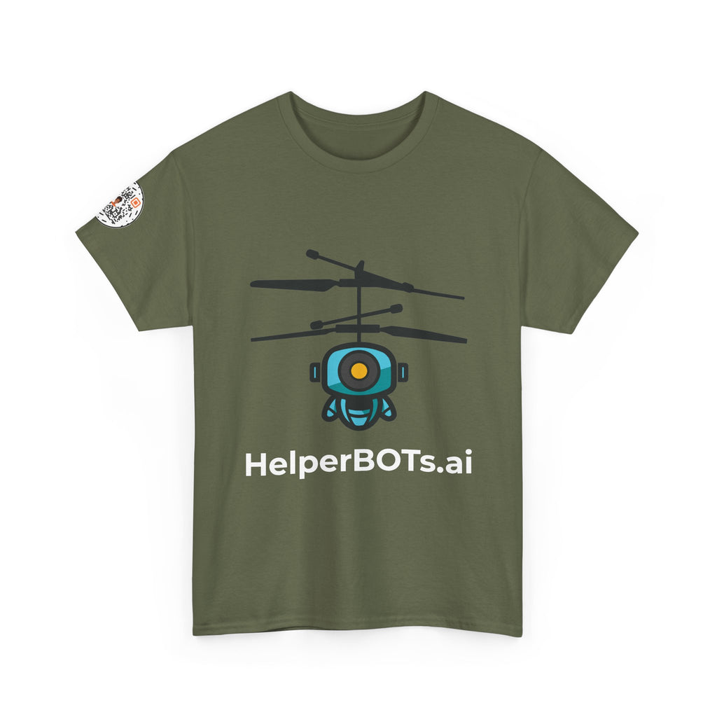 Unisex Security BOT Heavy Cotton Tee (Dark Edition with White Print)