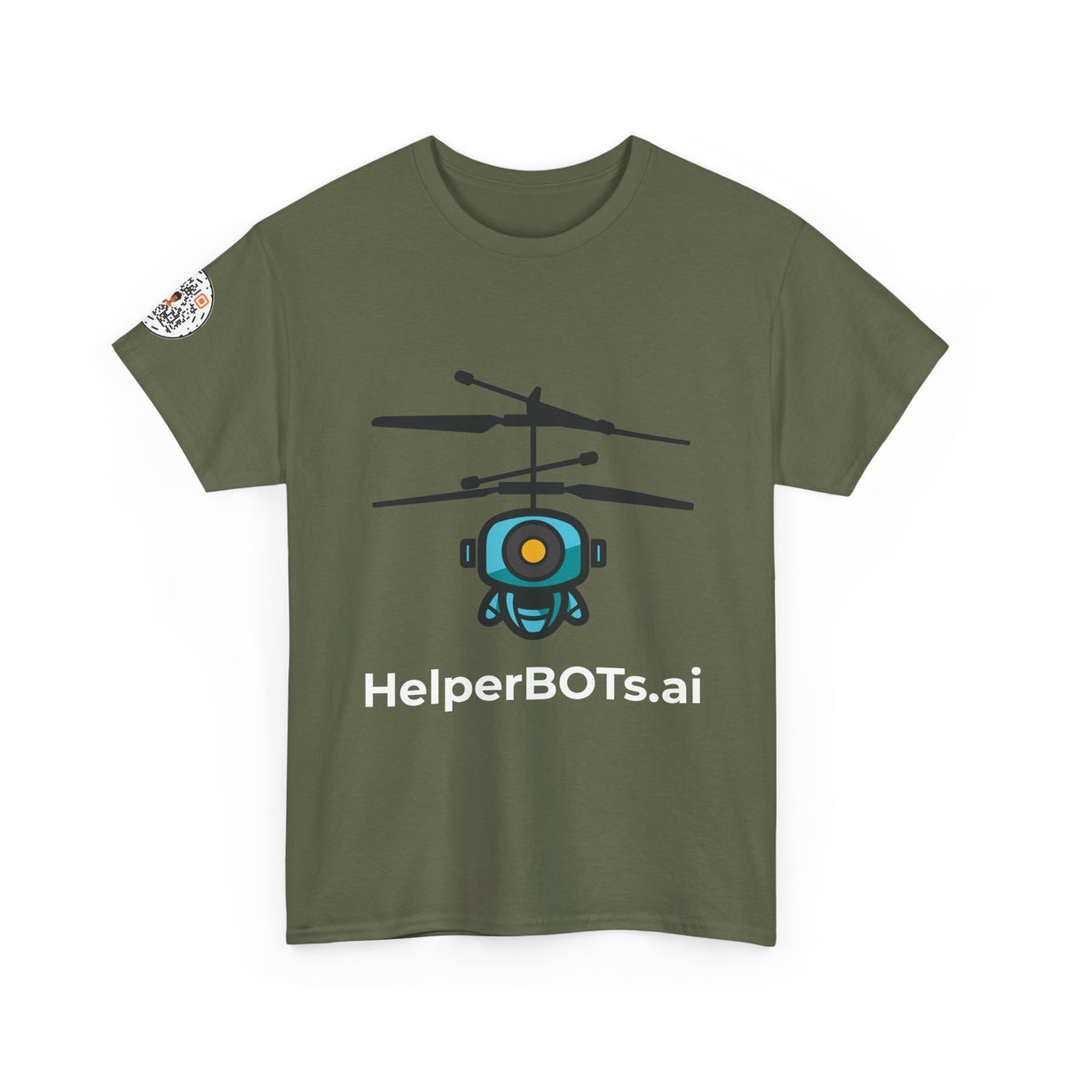Unisex Security BOT Heavy Cotton Tee (Dark Edition with White Print)