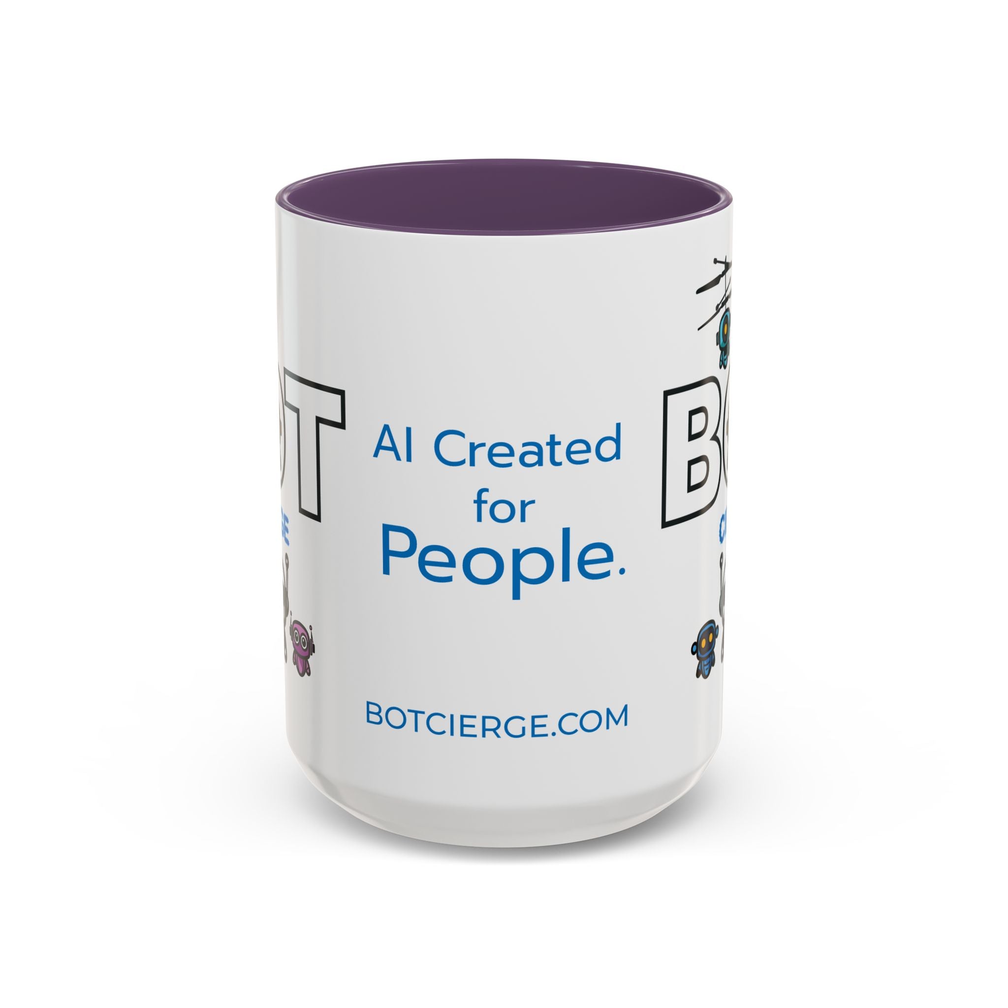 Logo Accent Coffee Mug (11, 15oz) (Dark Edition with Light Blue Print)