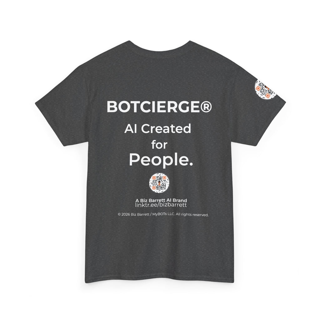Unisex Security BOT Heavy Cotton Tee (Dark Edition with White Print)