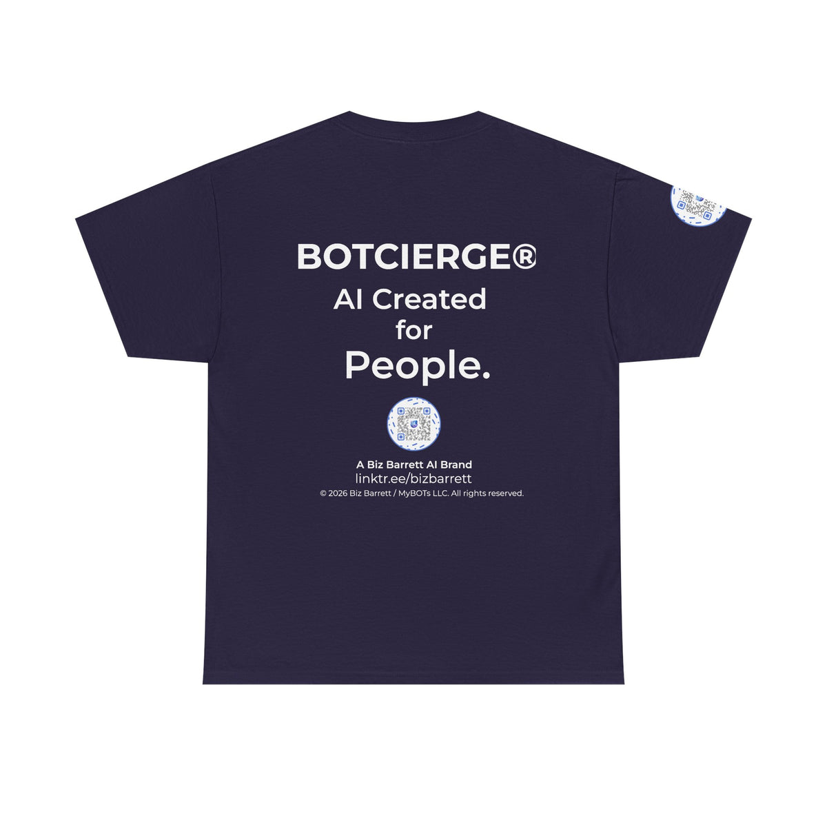 Unisex RememBOT™ Heavy Cotton Tee (Dark Edition with White Print)