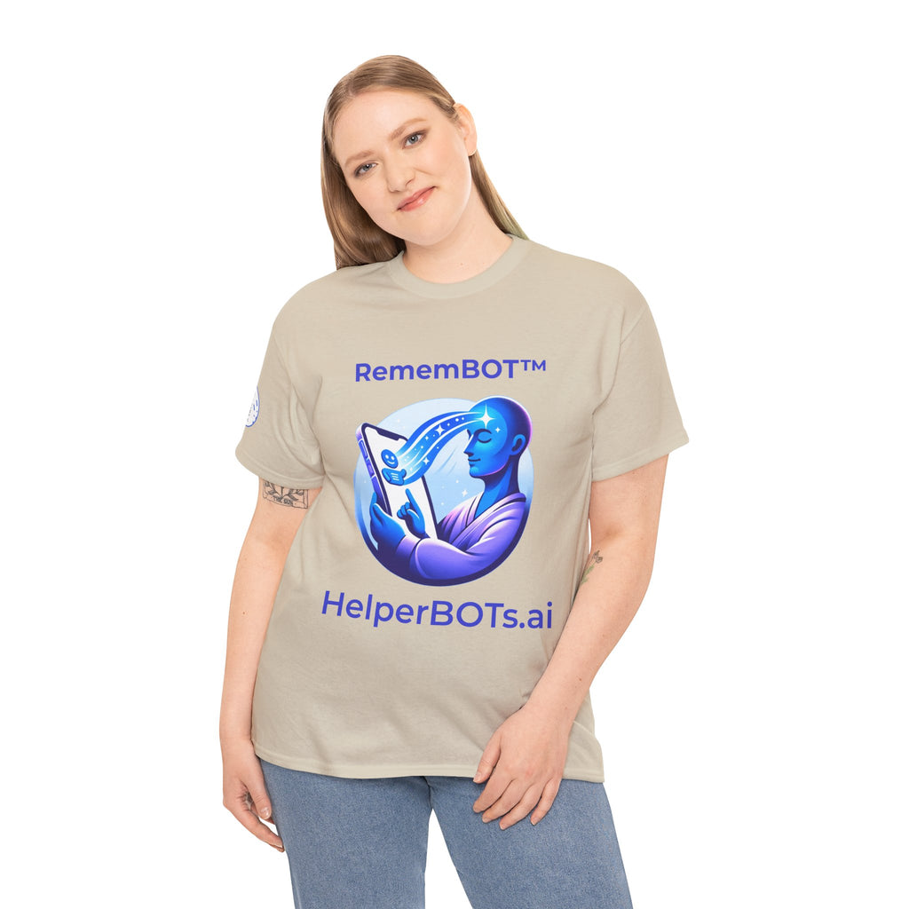 Unisex RememBOT™ Heavy Cotton Tee (Light Edition with Purple Print)