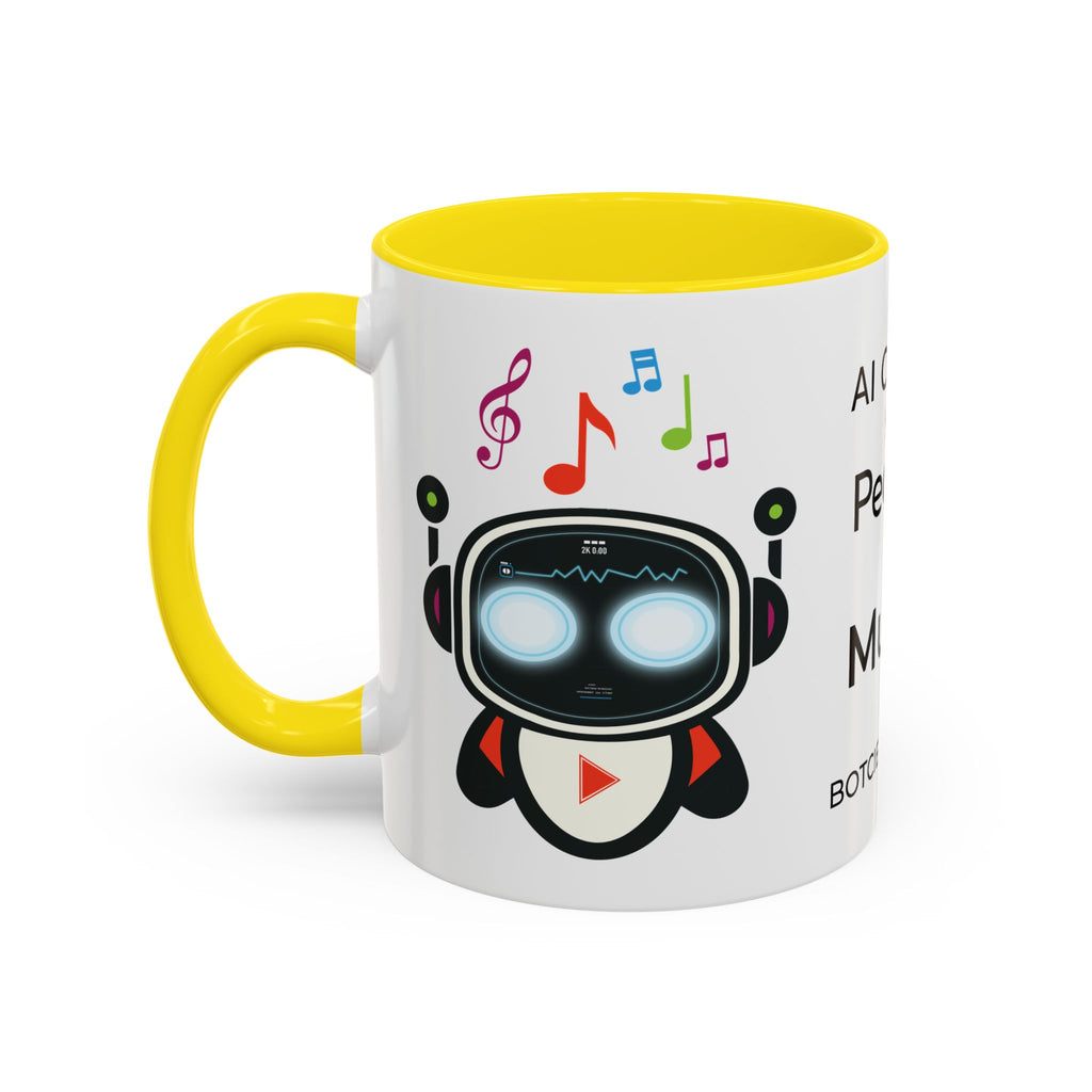 Music BOT Accent Coffee Mug (11, 15oz) (Light Edition with Black Print)