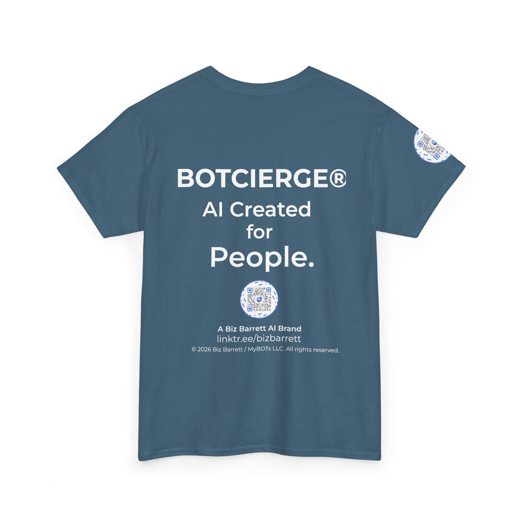 Unisex RememBOT™ Heavy Cotton Tee (Dark Edition with White Print)