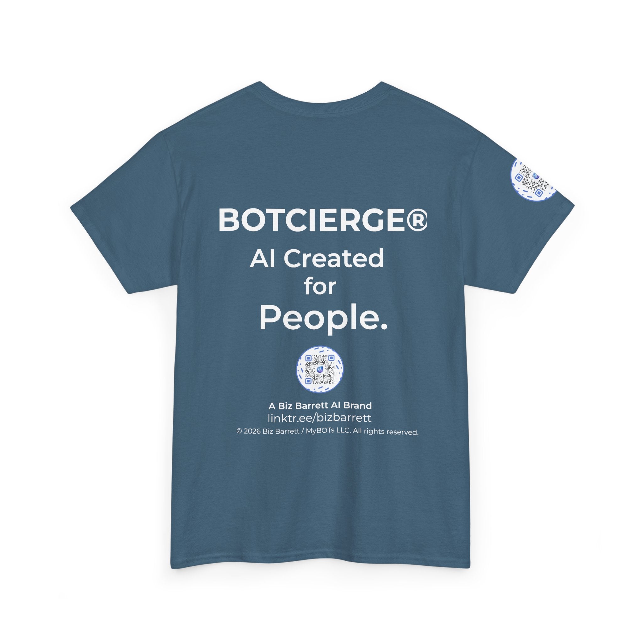 Unisex RememBOT™ Heavy Cotton Tee (Dark Edition with White Print)