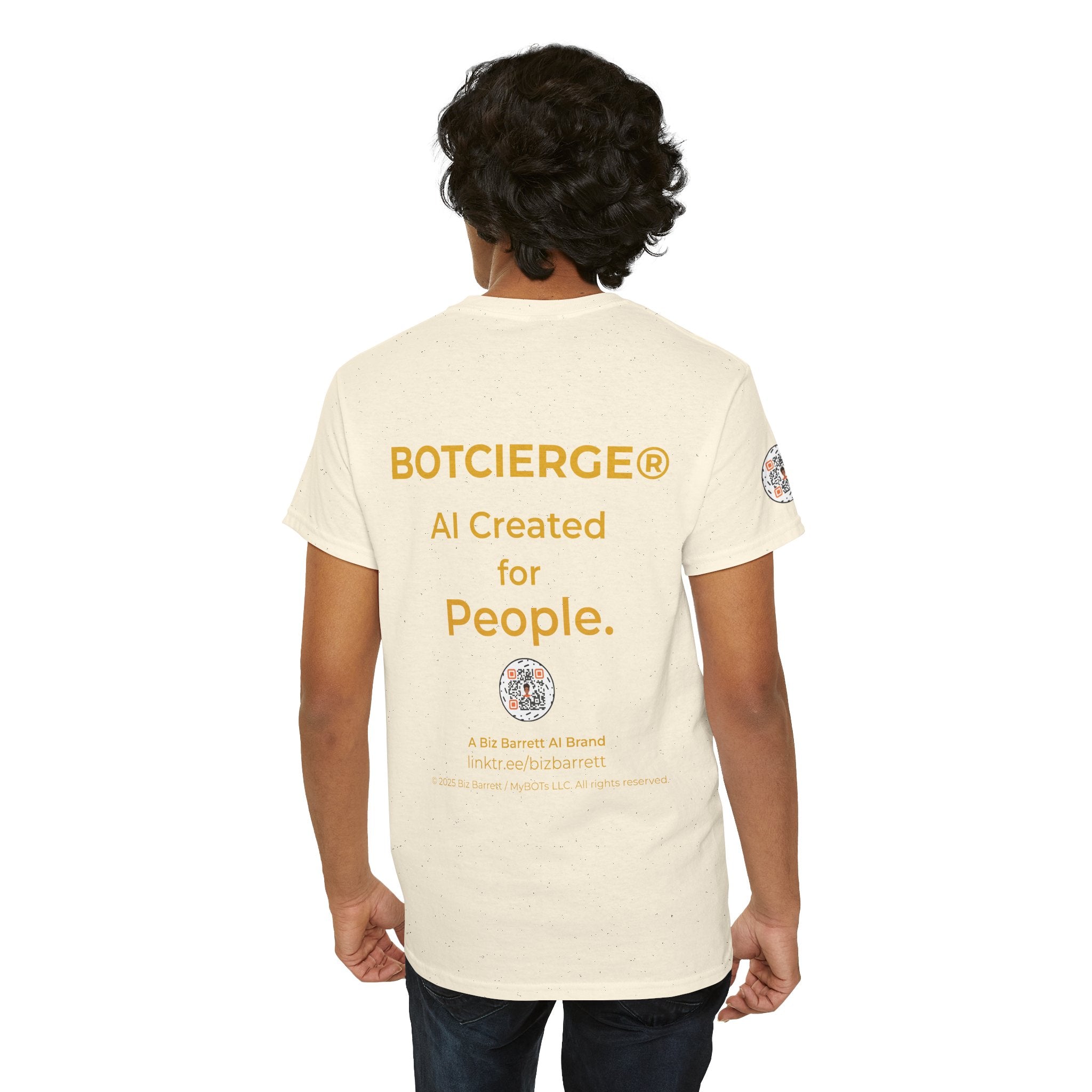 Unisex RememBOT™ Heavy Cotton Tee (Light Edition with Gold Lettering)