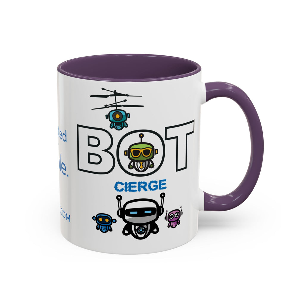 Logo Accent Coffee Mug (11, 15oz) (Dark Edition with Light Blue Print)
