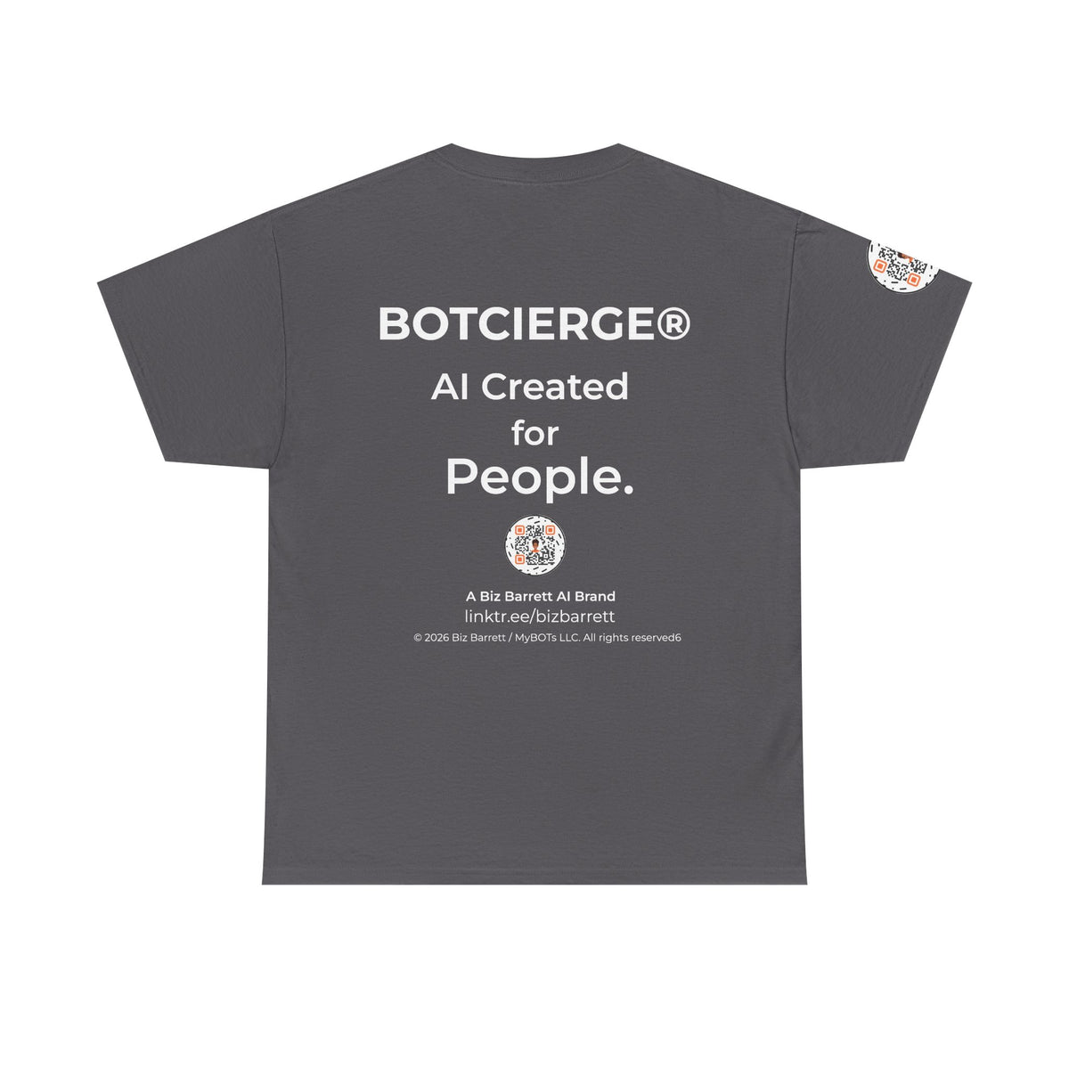 Unisex Healthcare BOT Heavy Cotton Tee (Dark Edition with White Print)