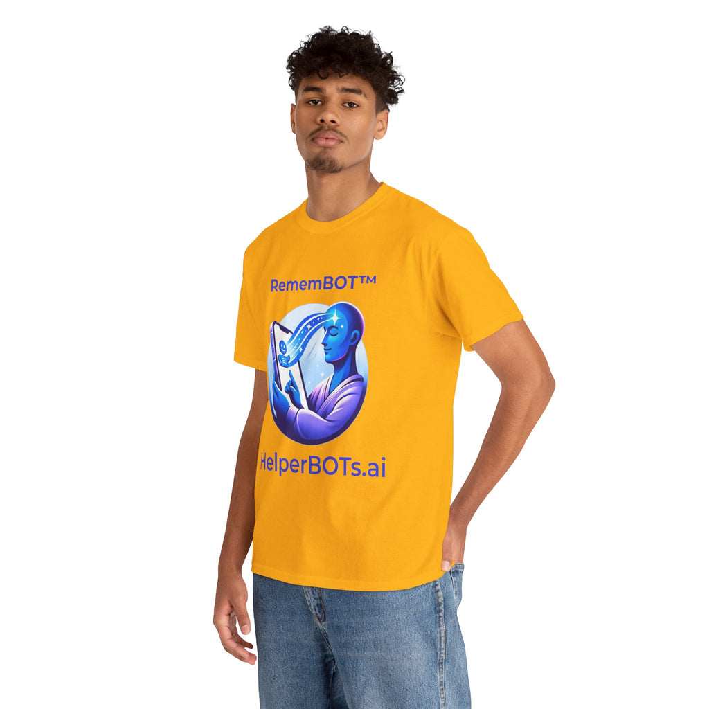 Unisex RememBOT™ Heavy Cotton Tee (Light Edition with Purple Print)