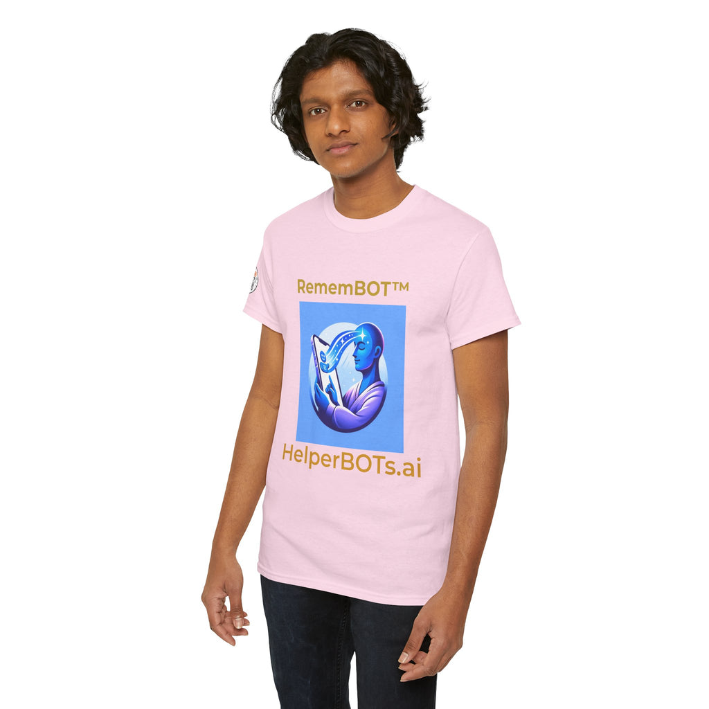 Unisex RememBOT™ Heavy Cotton Tee (Light Edition with Gold Lettering)