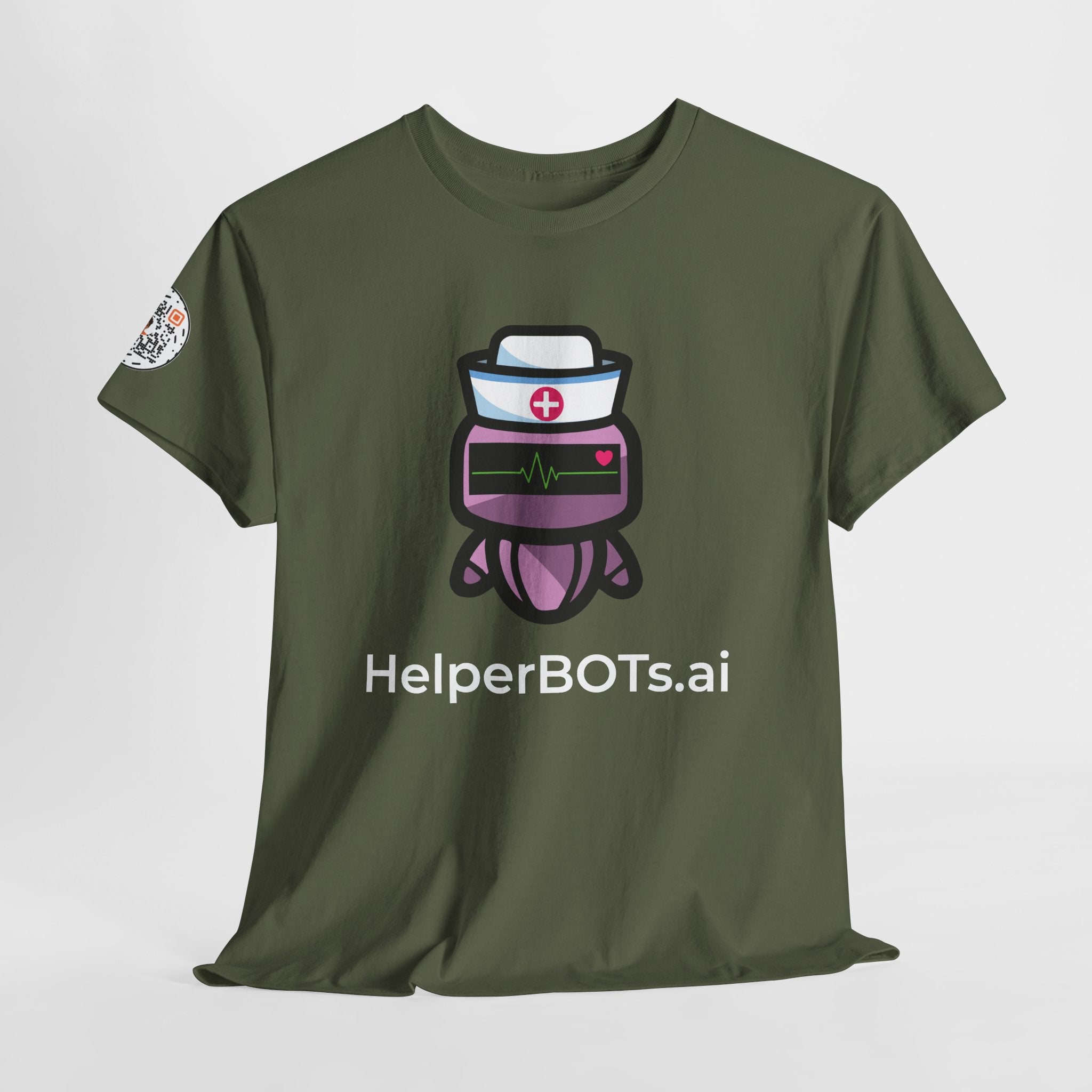 Unisex Healthcare BOT Heavy Cotton Tee (Dark Edition with White Print)