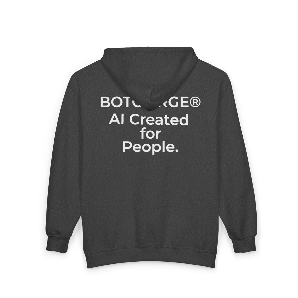 Logo Unisex Heavy Blend™ Full Zip Hooded Sweatshirt (Dark Edition with White Print)