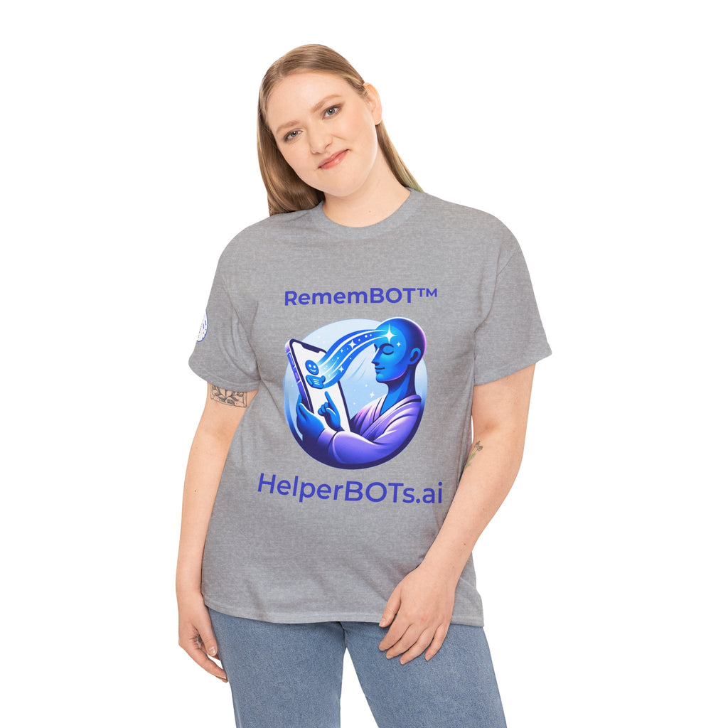 Unisex RememBOT™ Heavy Cotton Tee (Light Edition with Purple Print)
