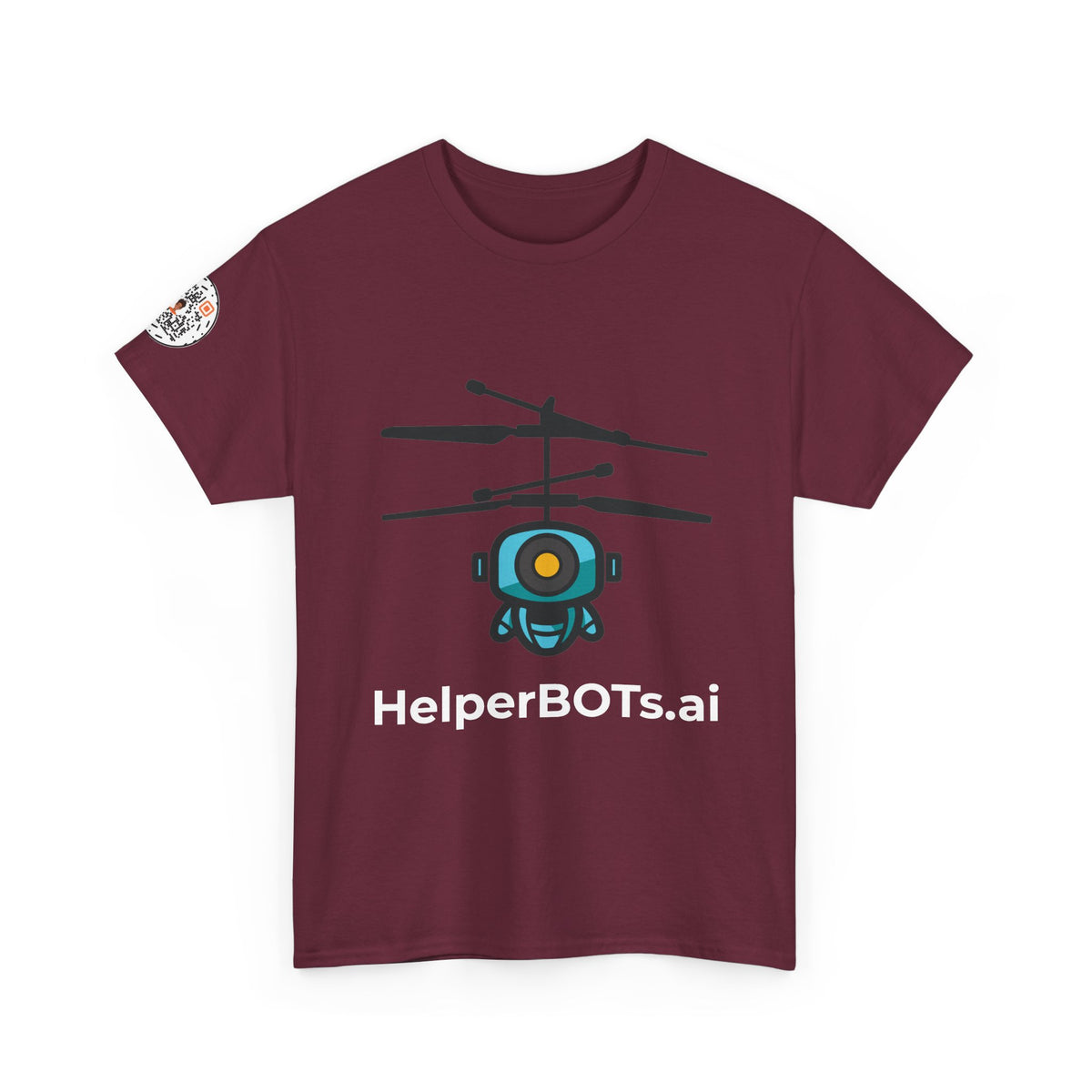 Unisex Security BOT Heavy Cotton Tee (Dark Edition with White Print)