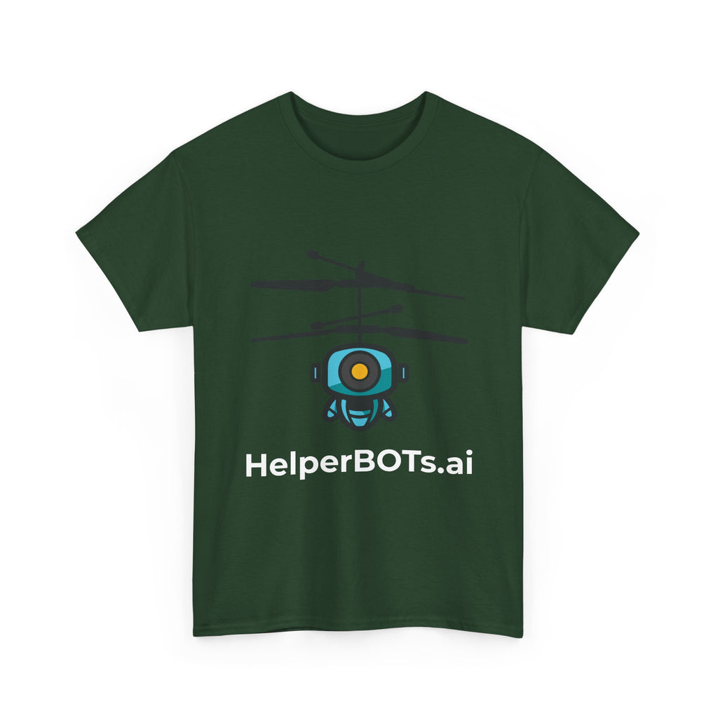Unisex Security BOT Heavy Cotton Tee (Dark Edition white text)