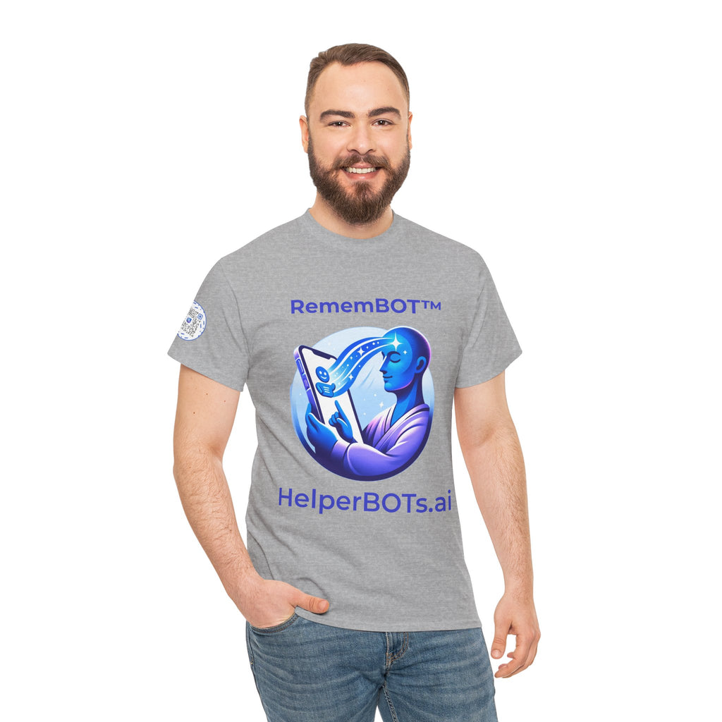 Unisex RememBOT™ Heavy Cotton Tee (Light Edition with Purple Print)