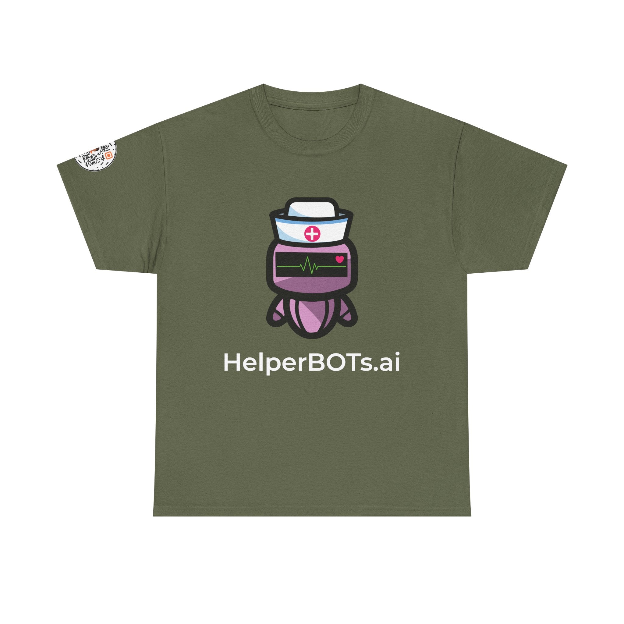 Unisex Healthcare BOT Heavy Cotton Tee (Dark Edition with White Print)