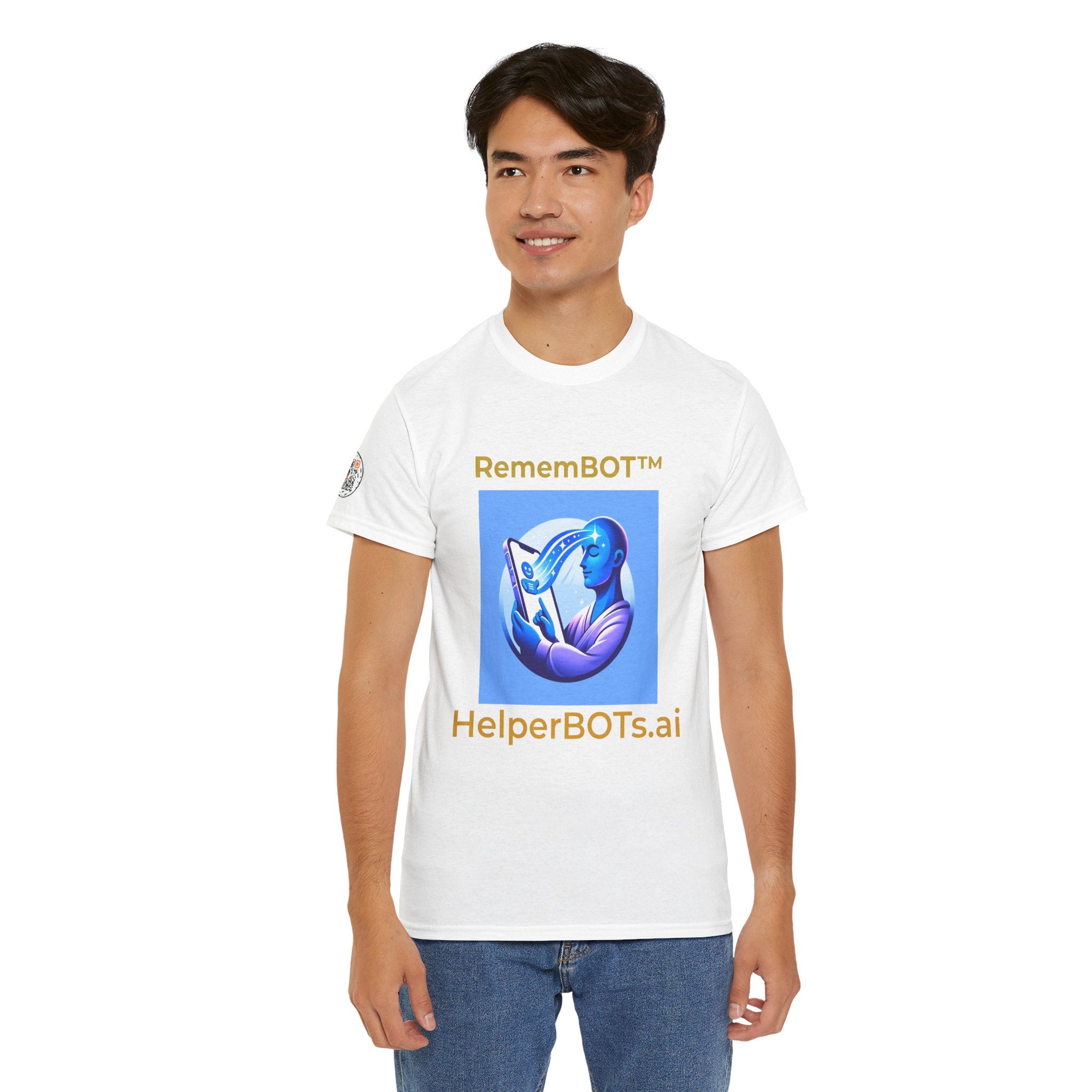 Unisex RememBOT™ Heavy Cotton Tee (Light Edition with Gold Lettering)