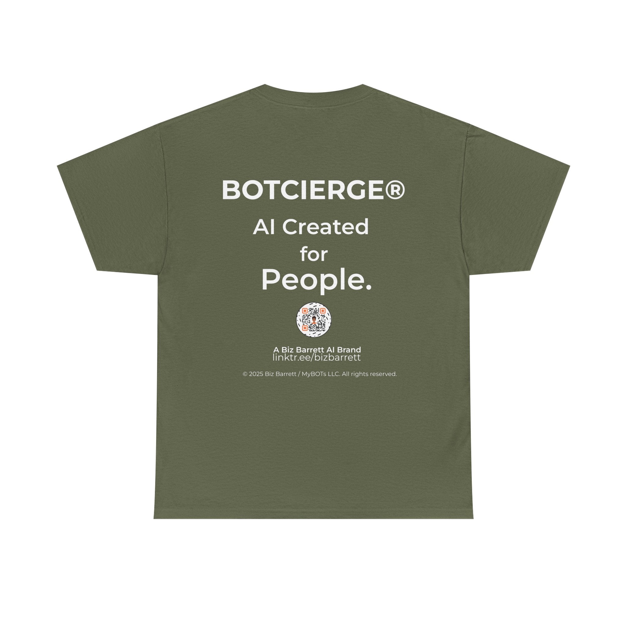 Unisex Security BOT Heavy Cotton Tee (Dark Edition white text)