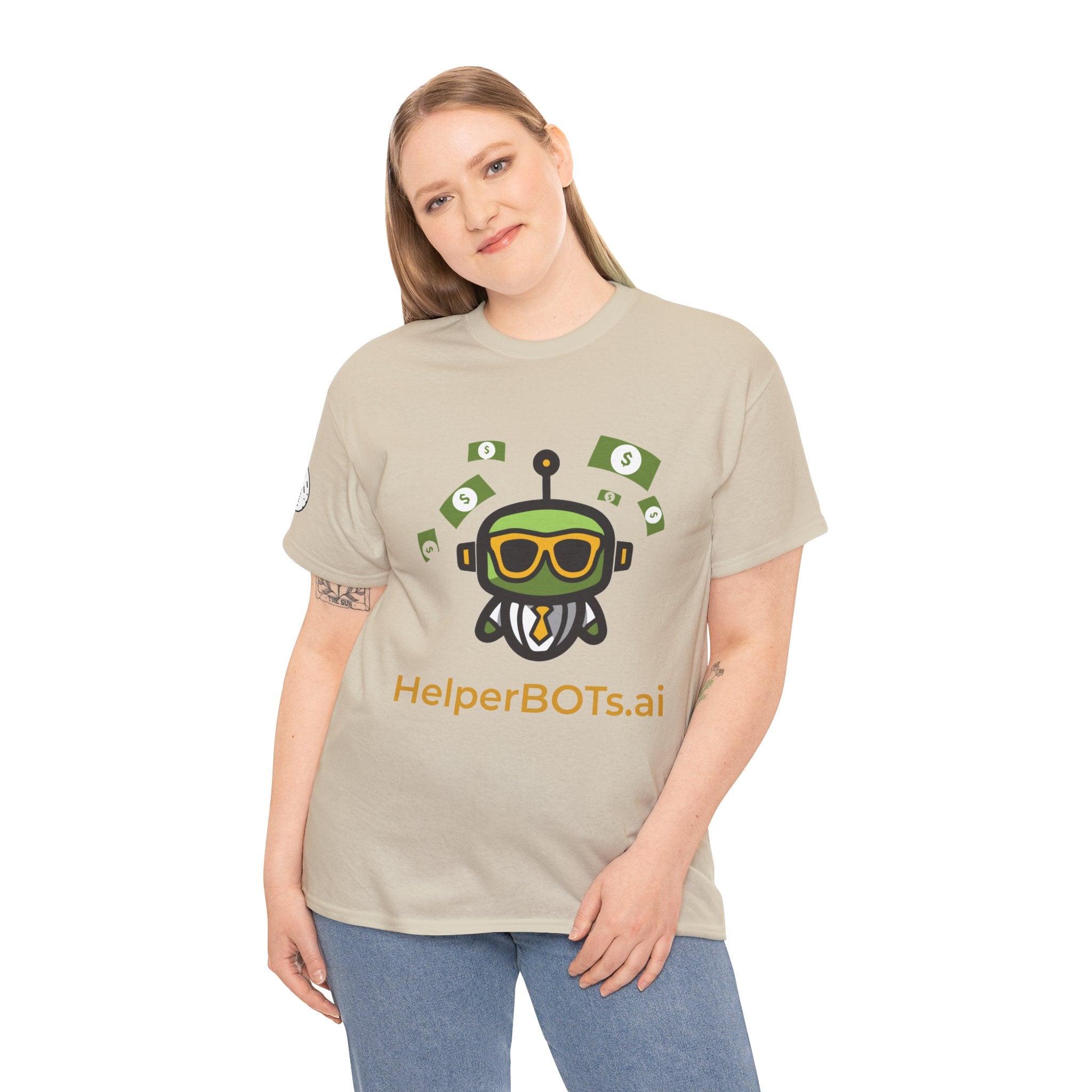 Unisex Financial BOT Heavy Cotton Tee (Dark Edition with Gold Print)