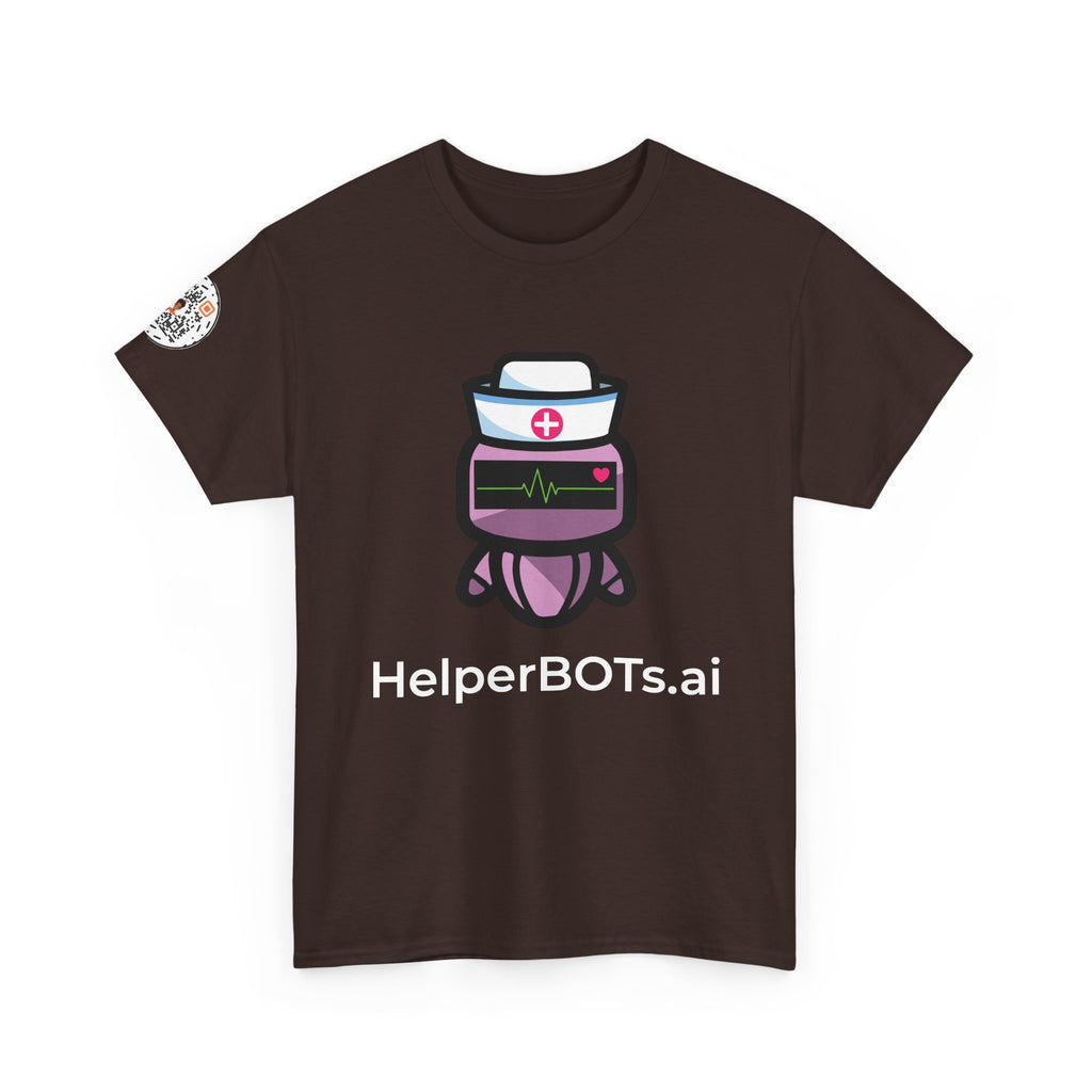 Unisex Healthcare BOT Heavy Cotton Tee (Dark Edition with White Print)