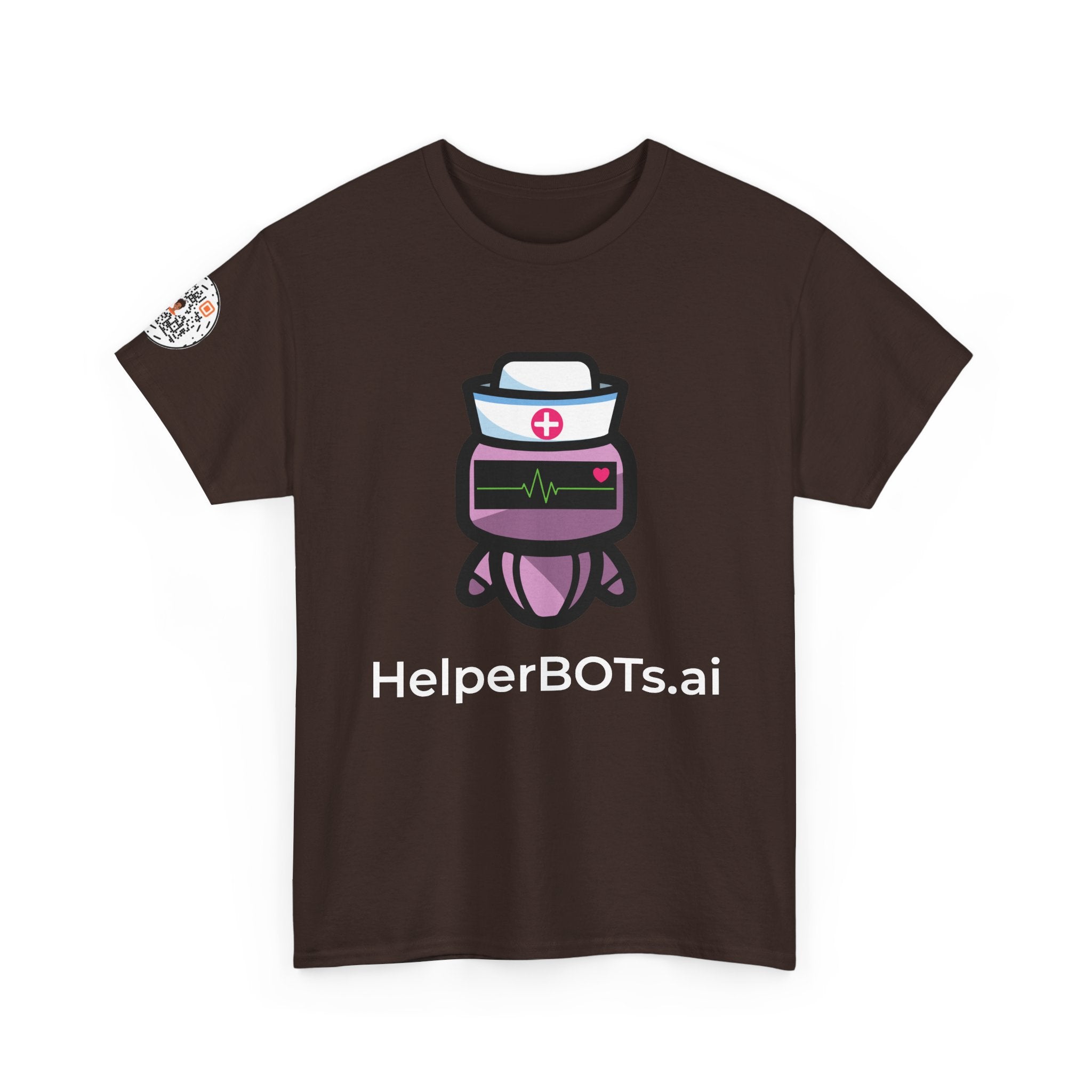 Unisex Healthcare BOT Heavy Cotton Tee (Dark Edition with White Print)