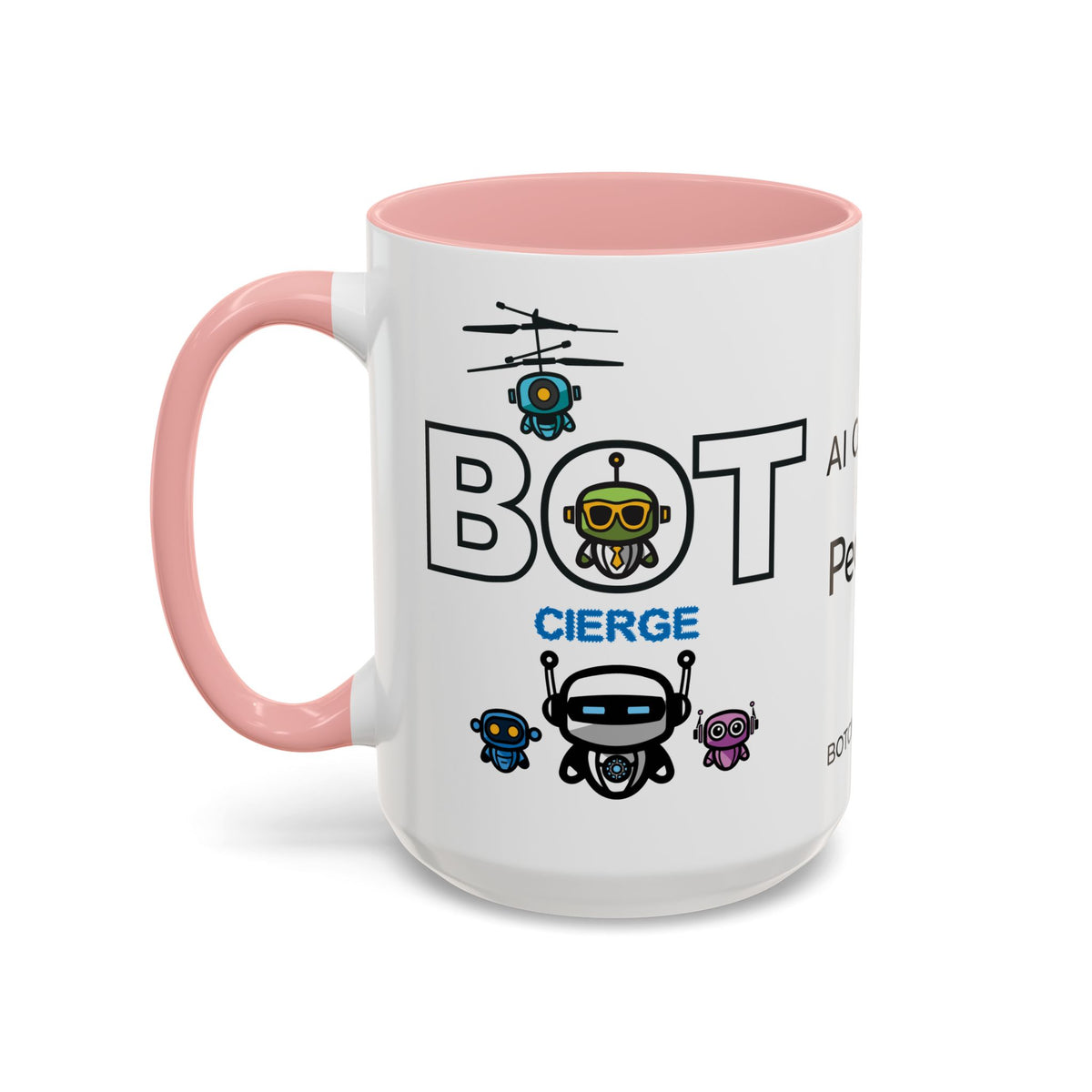 Logo Accent Coffee Mug (11, 15oz) (Light Edition with Black Print)