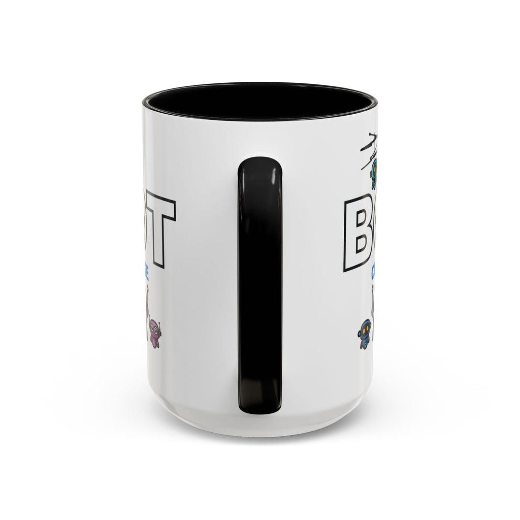 Logo Accent Coffee Mug (11, 15oz) (Dark Edition with Light Blue Print)