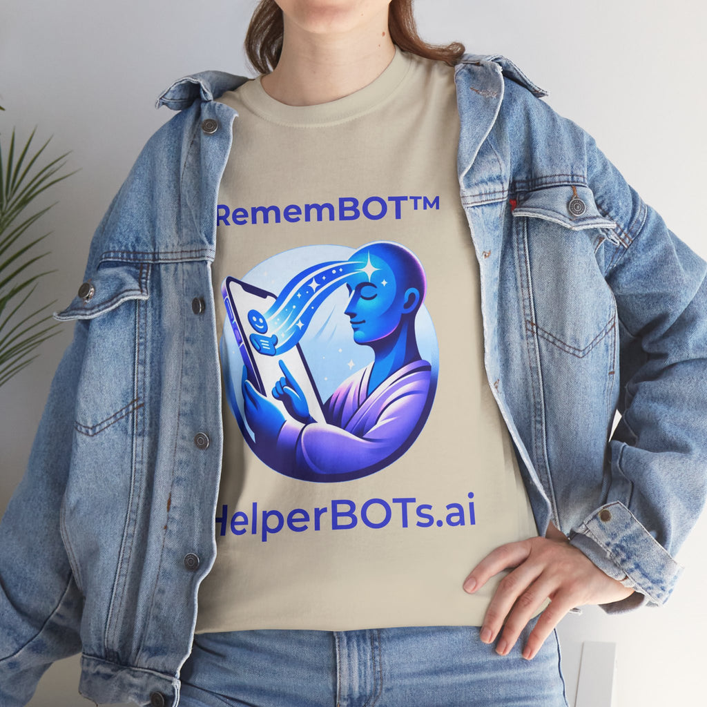 Unisex RememBOT™ Heavy Cotton Tee (Light Edition with Purple Print)