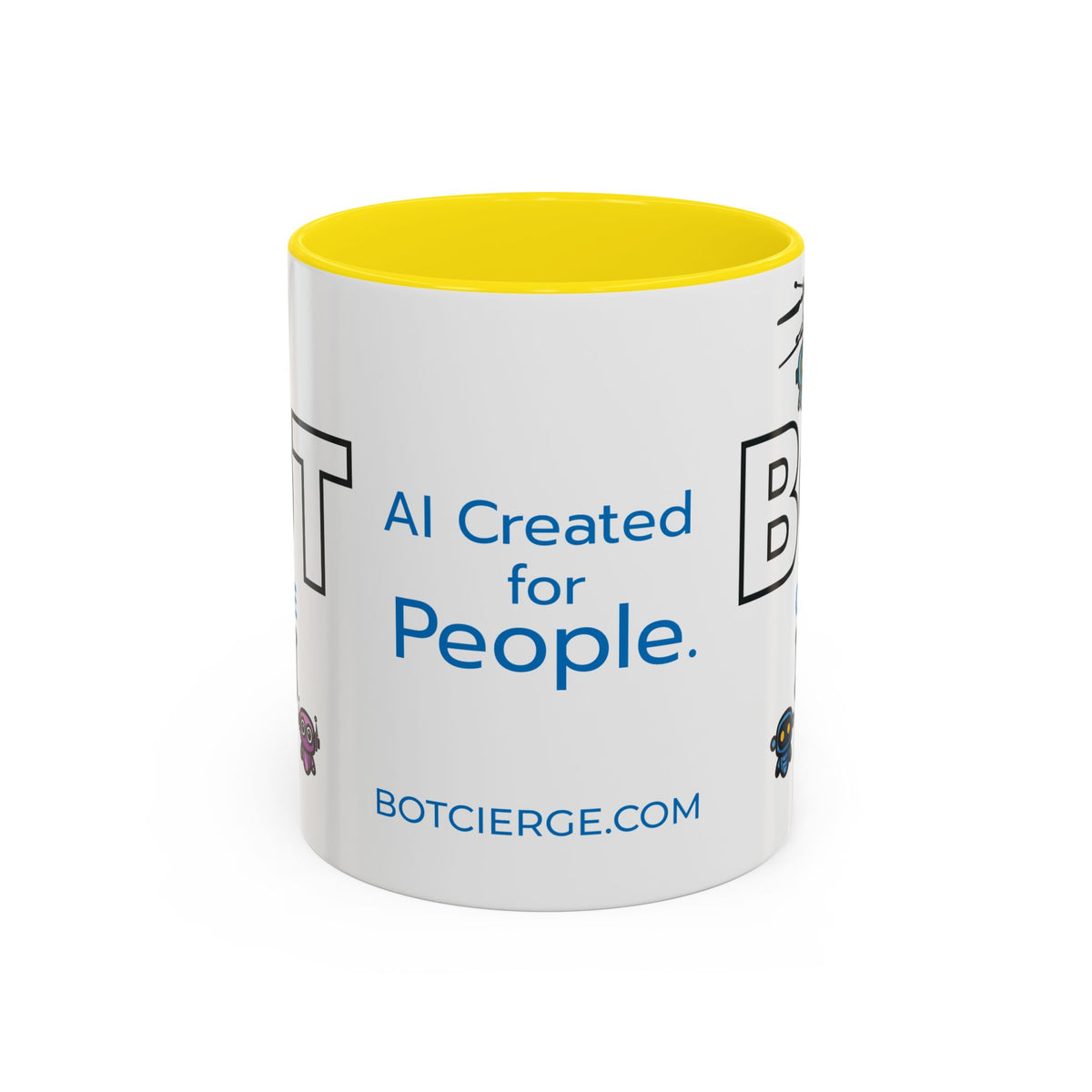 Logo Accent Coffee Mug (11, 15oz) (Dark Edition with Light Blue Print)