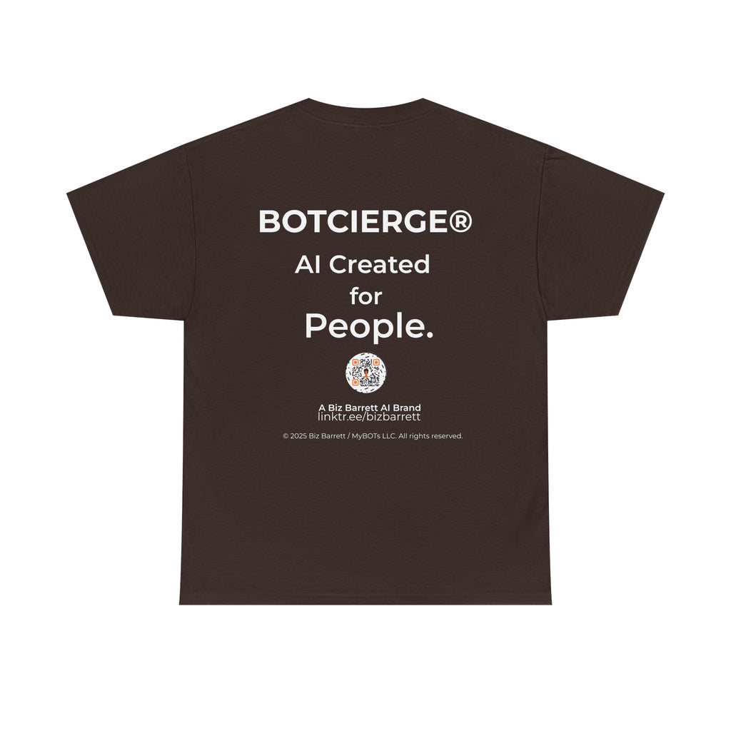 Unisex Security BOT Heavy Cotton Tee (Dark Edition white text)
